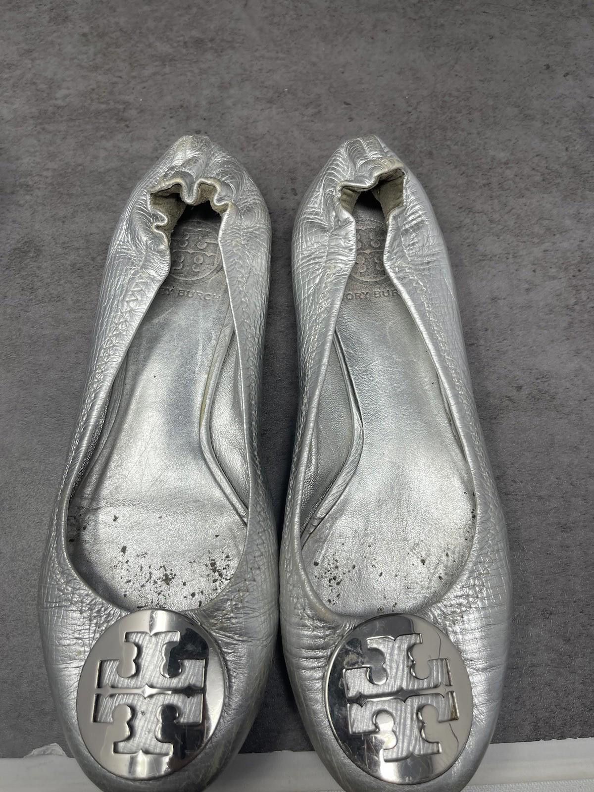 Other Tory Burch Flats Womens Size 7 Silver Slip On Ballet Size US 7 / IT 37 - 9 Thumbnail