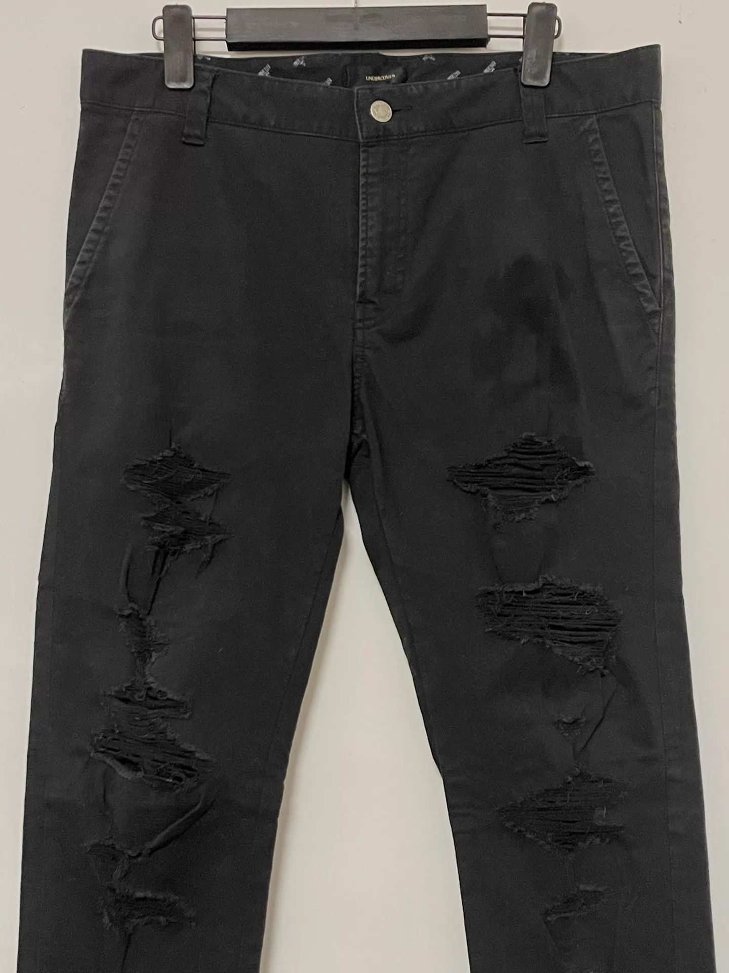 Undercover Undercover Knife Cut Black Denim Jeans Size 5 Size US 38 / EU 54 - 1 Thumbnail