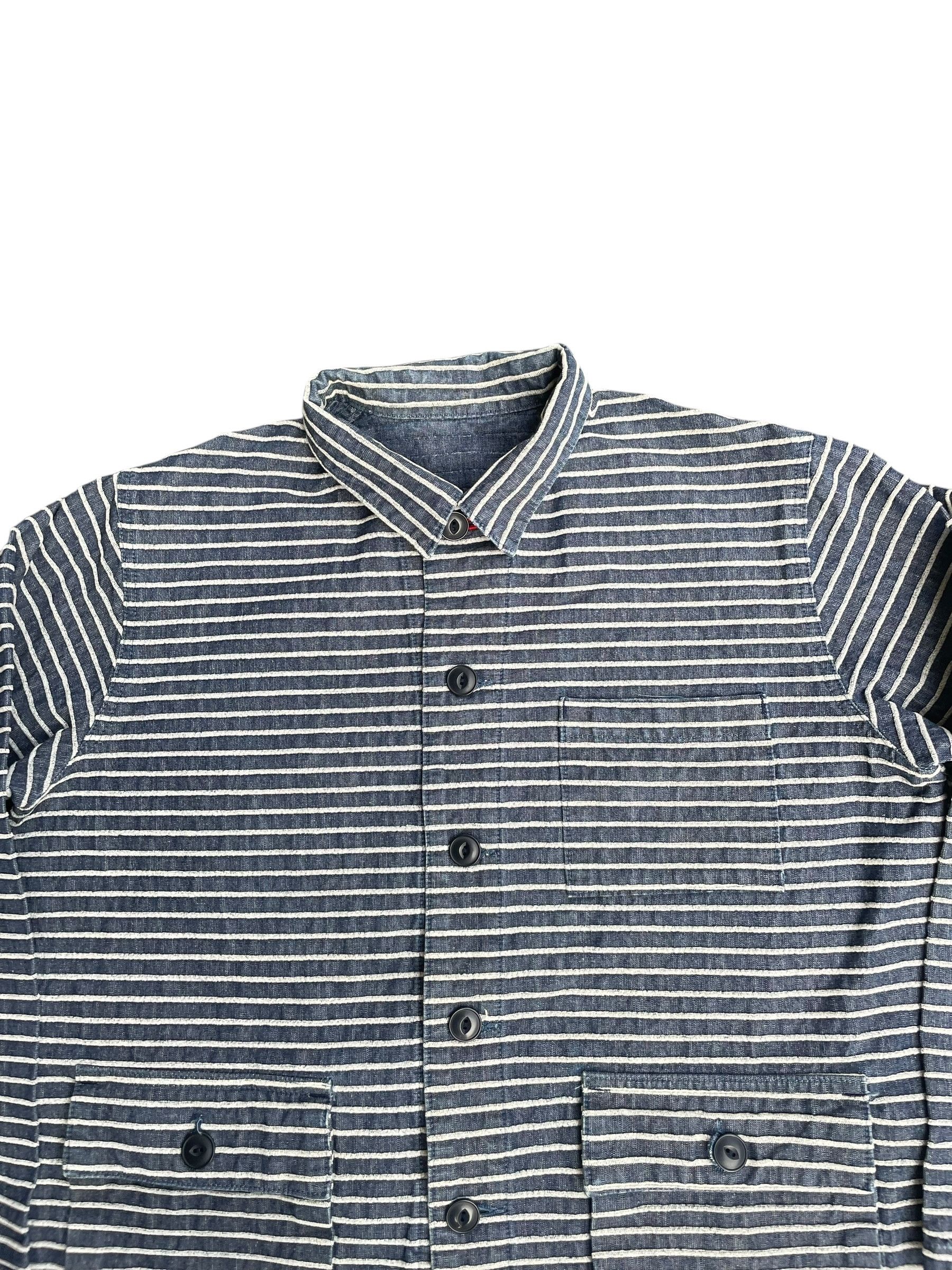 UES Japan UE Embossed Stripe Chore Jacket Size US L / EU 52-54 / 3 - 3 Thumbnail