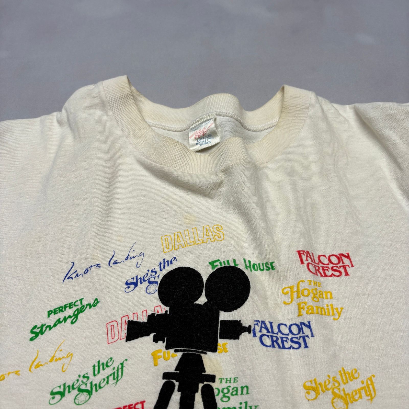 Vintage VTG 80s Lorimar Telepictures Promo Shirt Dallas Full House Size US XL / EU 56 / 4 - 11 Thumbnail