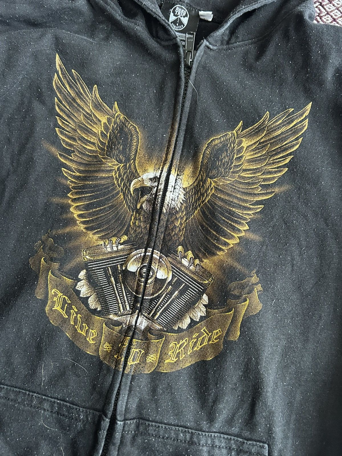 Japanese Brand Vintage Flame Eagle Print Streetwear Zip Hoodie Y2K Size S Size US S / EU 44-46 / 1 - 7 Thumbnail
