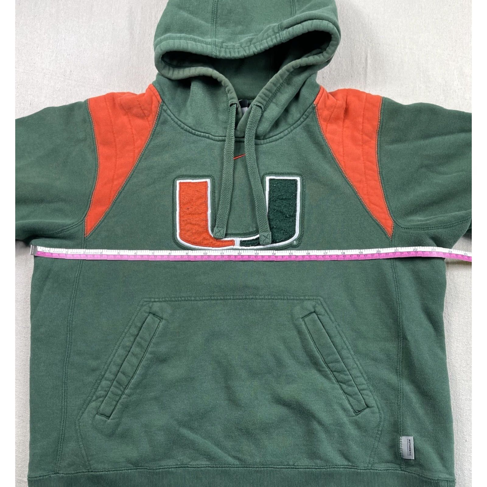 Nike VINTAGE Nike Miami Hurricanes Hoodie Sweatshirt Mens Center Swoosh College Football M Green Logo Pullover Hooded Football Mens Size US M / EU 48-50 / 2 - 4 Thumbnail