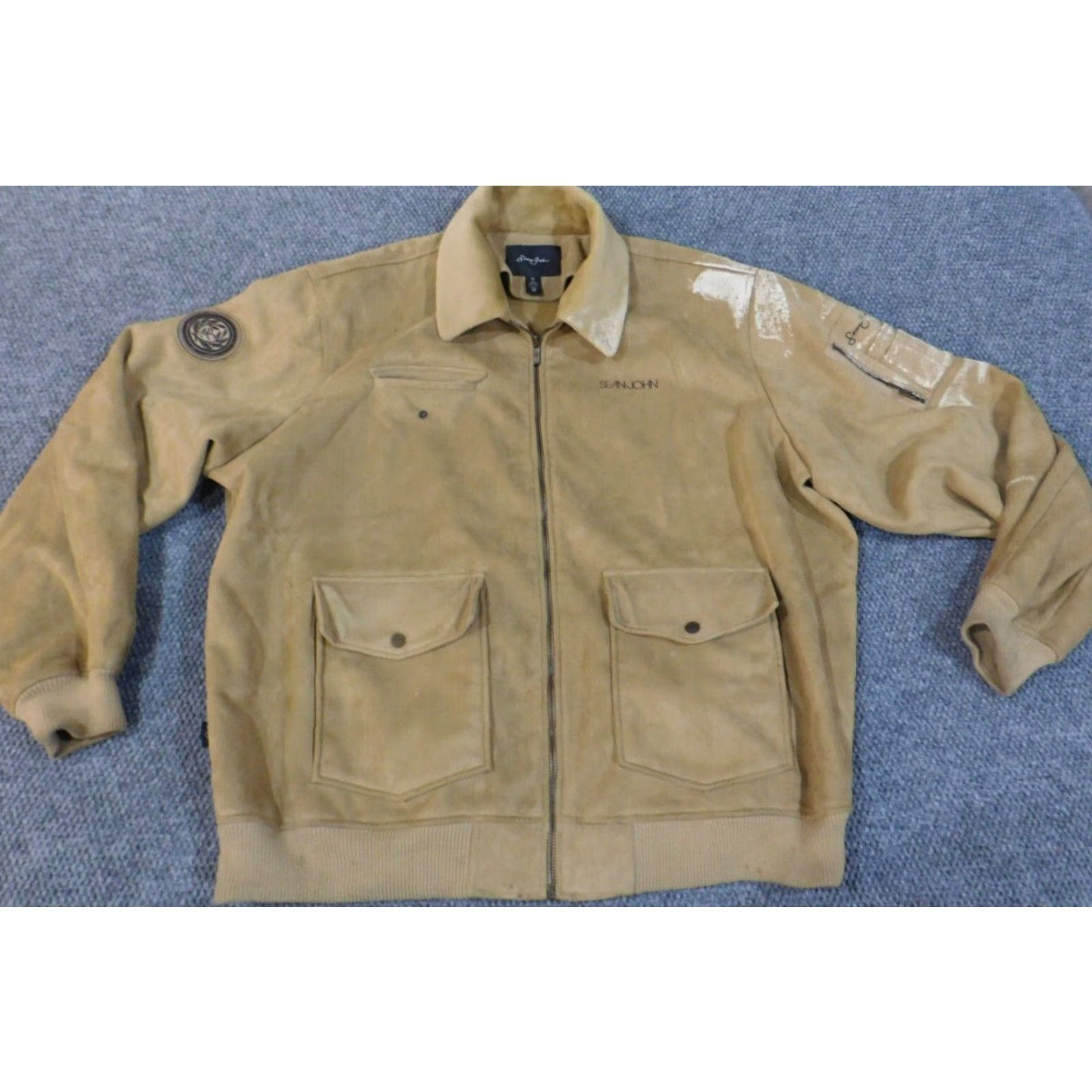 Sean John Sean John Jacket 3XL Beige Mens Bomber Zip Zip Front Grunge Vintage? No Size US XXL / EU 58 / 5 - 2 Thumbnail