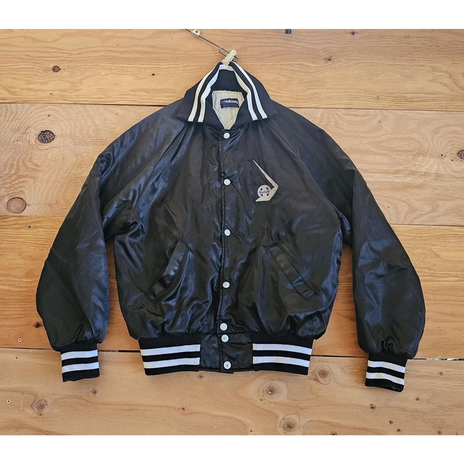 Holloway Santa Fe Railroad Baseball Style Black White Jacket L 1980s Size US L / EU 52-54 / 3 - 1 Thumbnail