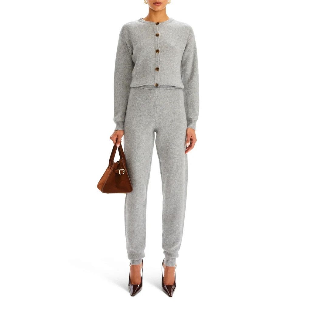 SER.O.YA SEROYA Ser.O.Ya Grey Knitted Cashmere Wool WREN JUMPSUIT M Size 28" / US 6 / IT 42 - 1 Thumbnail