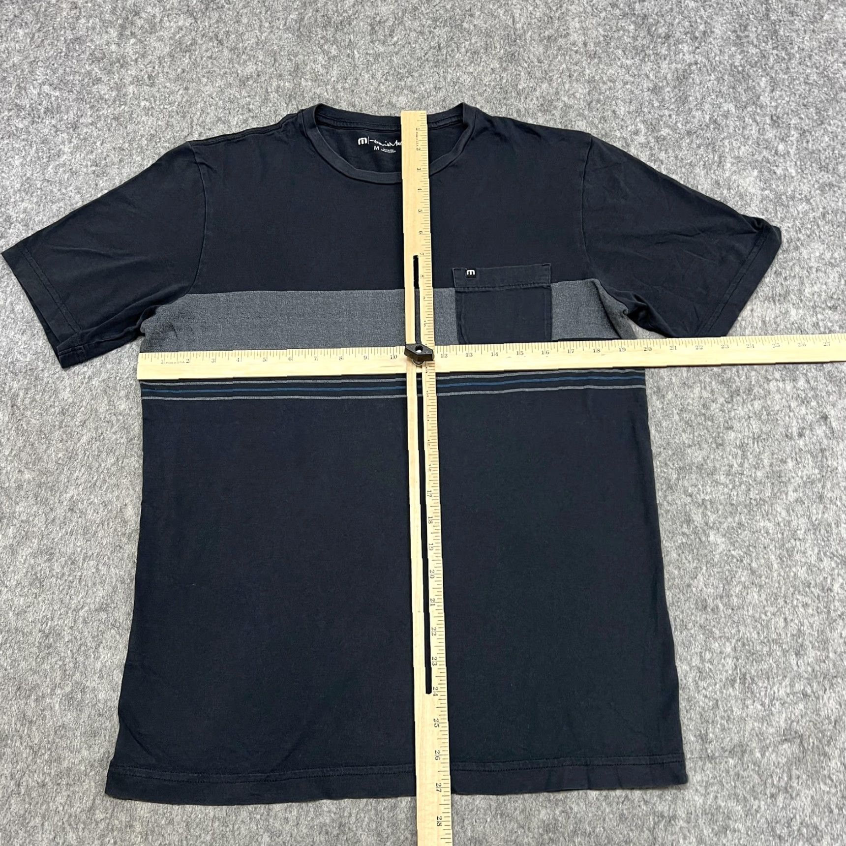 TravisMathew Travis Mathew Shirt Mens M Blue Stripe Pocket Crewneck Tee T Shirt Casual Preppy Size US M / EU 48-50 / 2 - 4 Thumbnail