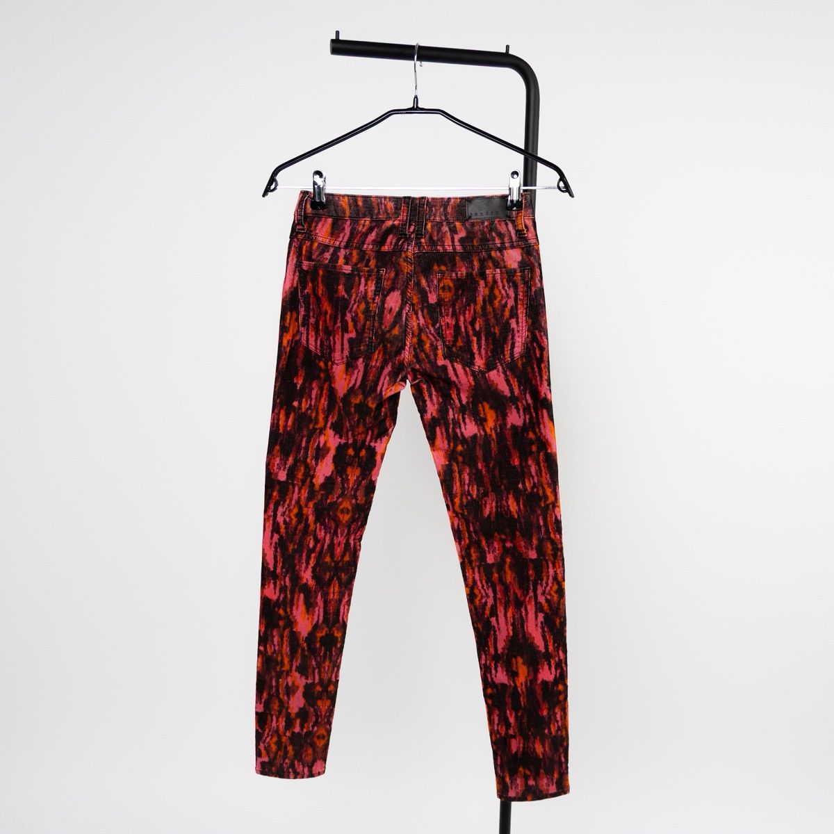 Sandro Sandro Paris Red Black Abstract Jeans Skinny Stretch Pants Size 27" / US 4 / IT 40 - 2 Thumbnail