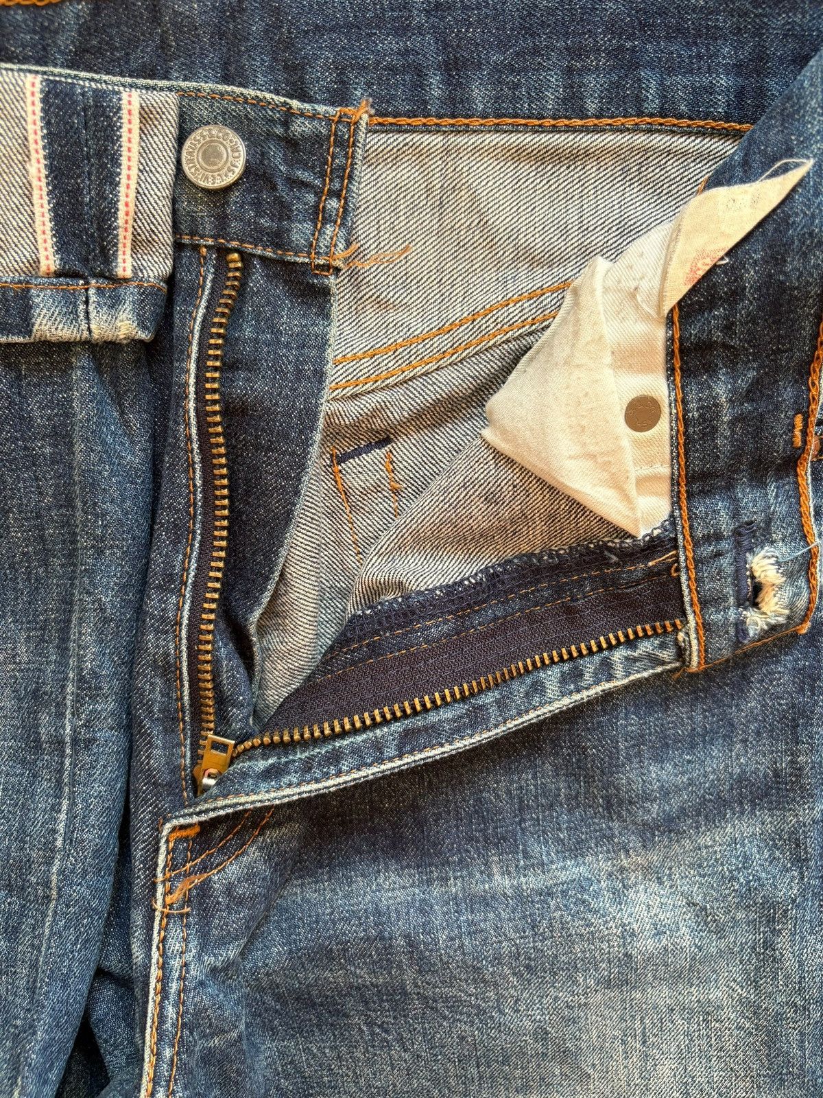 Levi's Vintage 90s Levis 502 Big E Selvedge Mud Wash Loose Jean Size US 29 - 9 Thumbnail