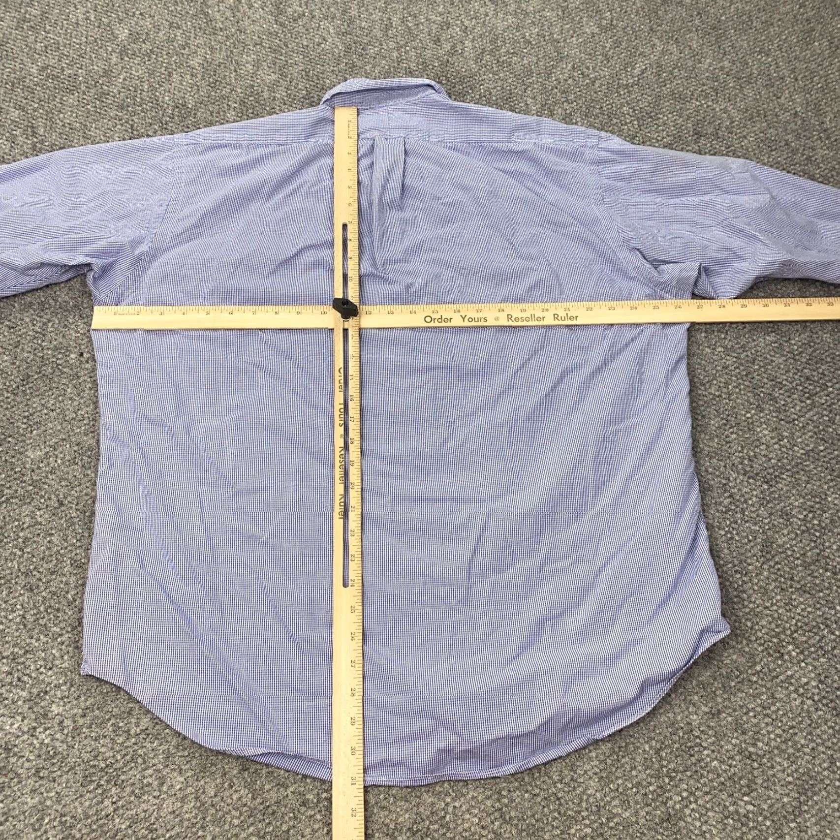 Ralph Lauren VINTAGE Ralph Lauren Shirt Mens Large Long Sleeve Cotton Gingham Blue White Classic Fit 90s Preppy Polo Pony Size US L / EU 52-54 / 3 - 7 Thumbnail