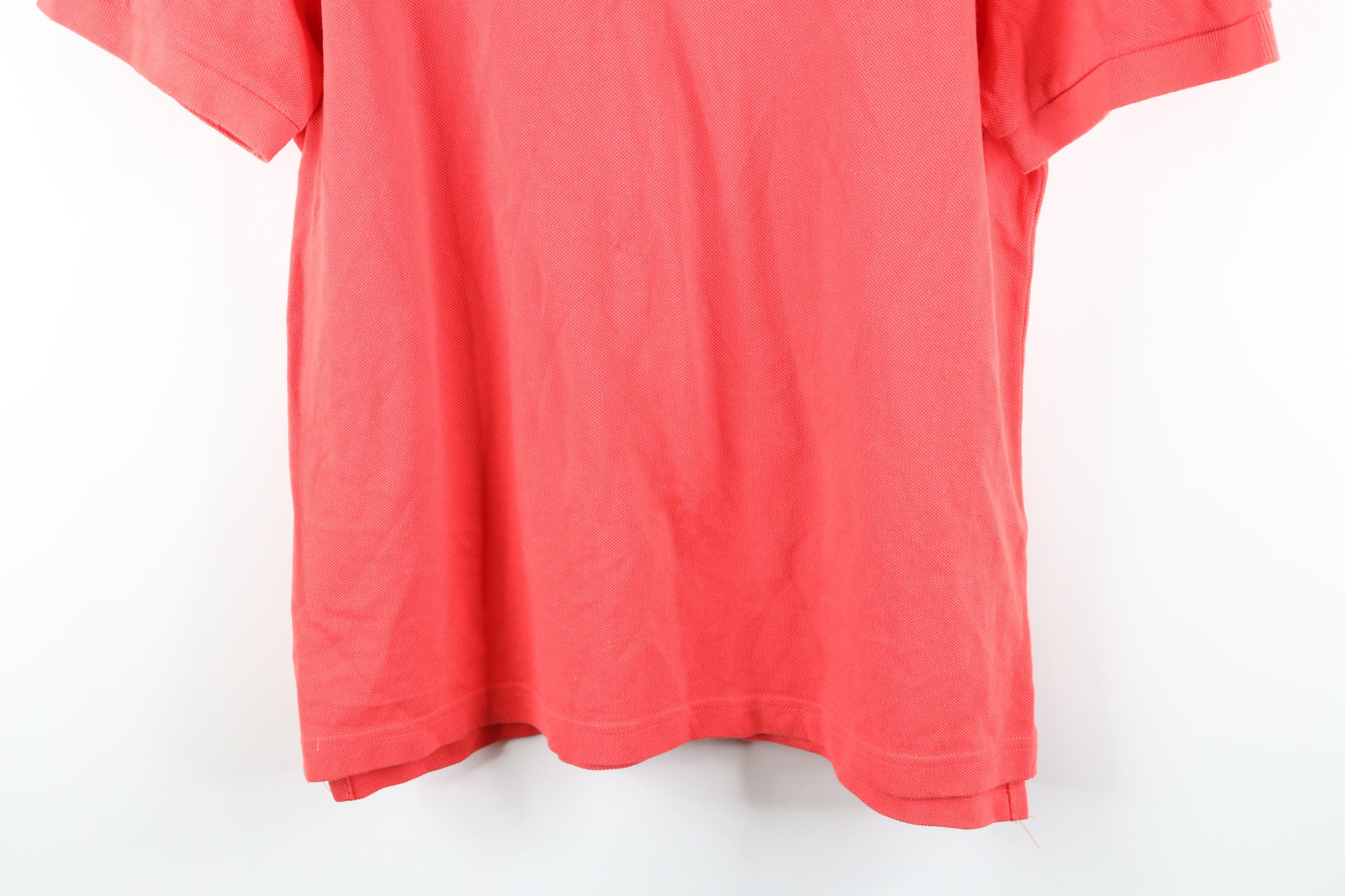 Lacoste × Vintage Lacoste Big Croc Logo Collared Golf Polo Shirt Salmon Pink Size US XL / EU 56 / 4 - 3 Thumbnail
