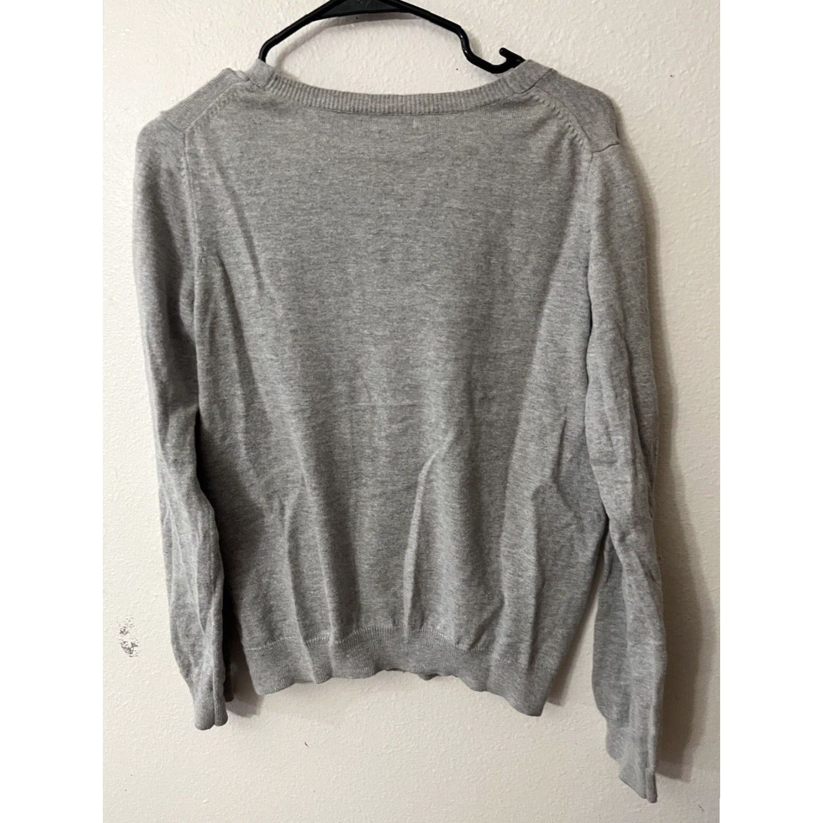 Gap Gap Cashmere Cardigan Sweater Women's Size M Gray 3/4 Sleeve Button-Up Modern Minimalist Size M / US 6-8 / IT 42-44 - 2 Thumbnail