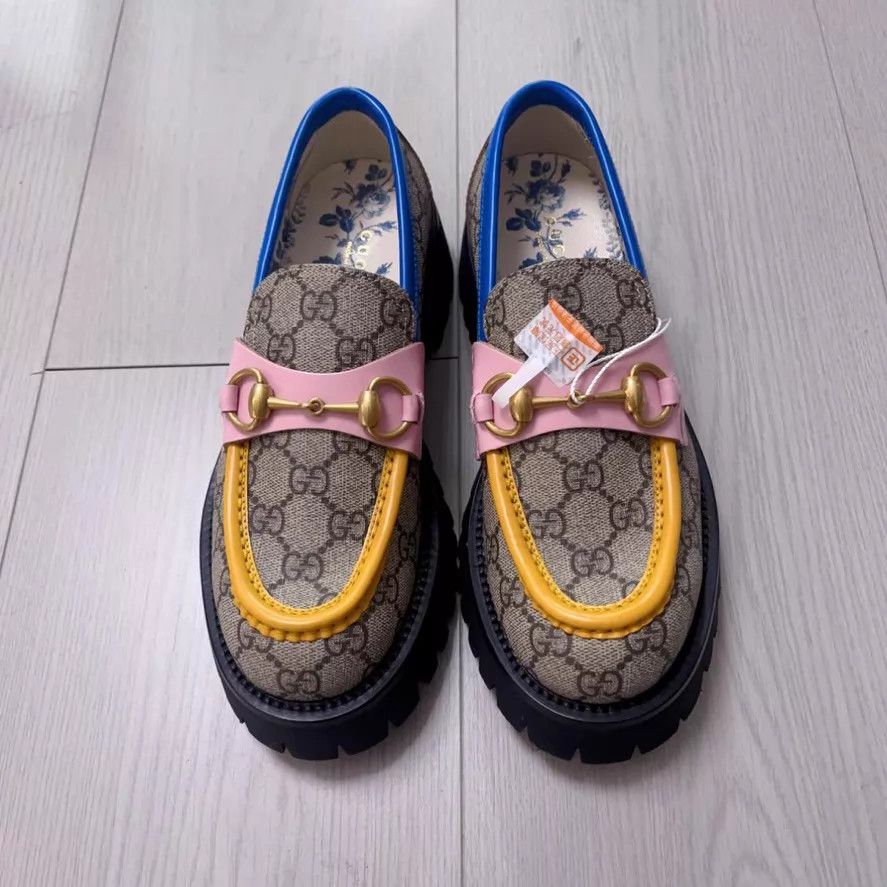 Gucci Gucci Horsebit Platform Loafer 37 GG Monogram Size US 6.5 / IT 36.5 - 2 Thumbnail