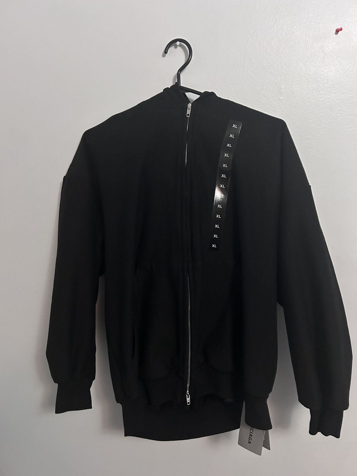 Image of Balenciaga Sticker Zip in Black, Men's (Size XS)