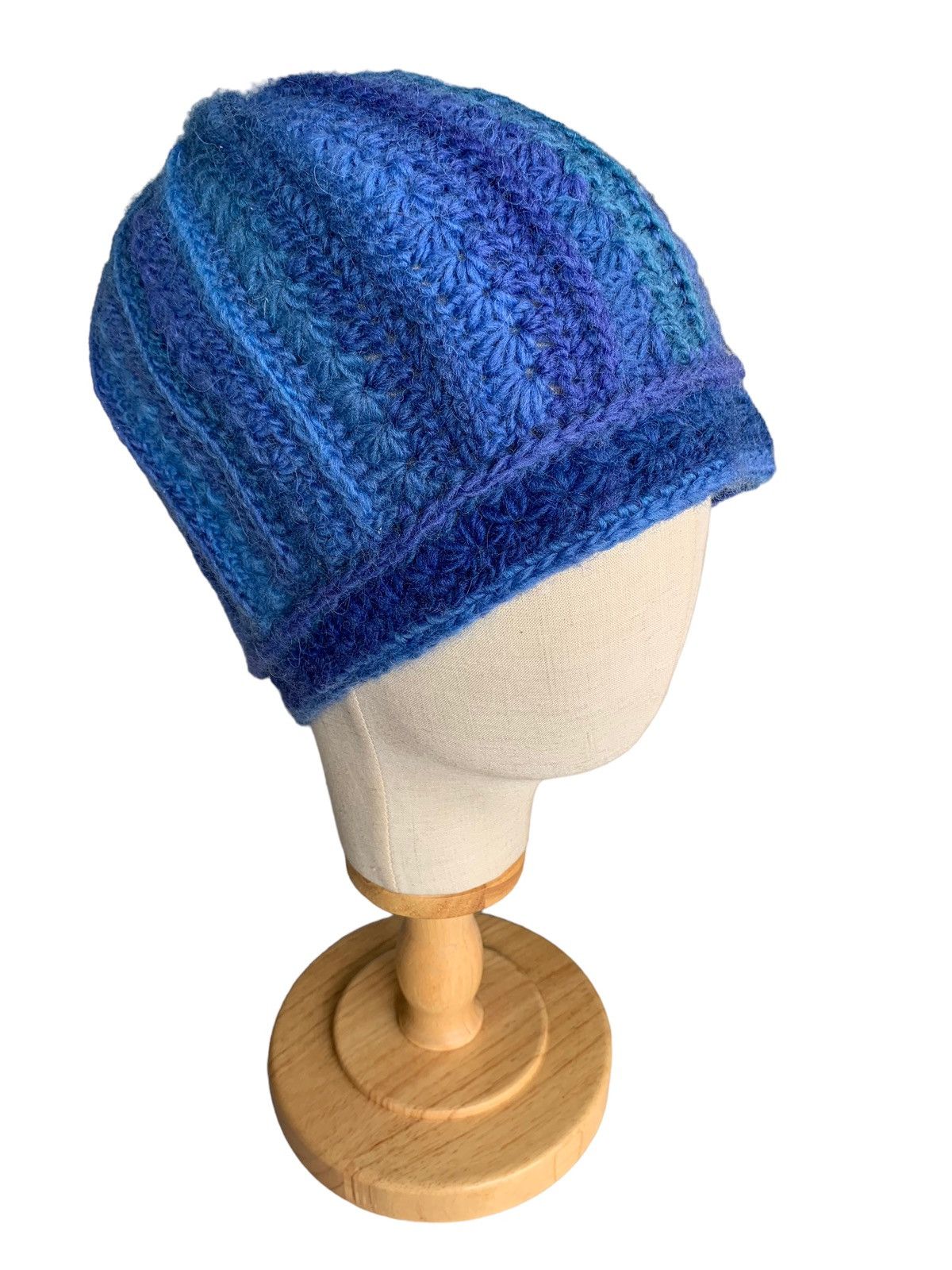 Japanese Brand Hippies Style Crochet Knit Wool Beanie Hat Size ONE SIZE - 3 Thumbnail