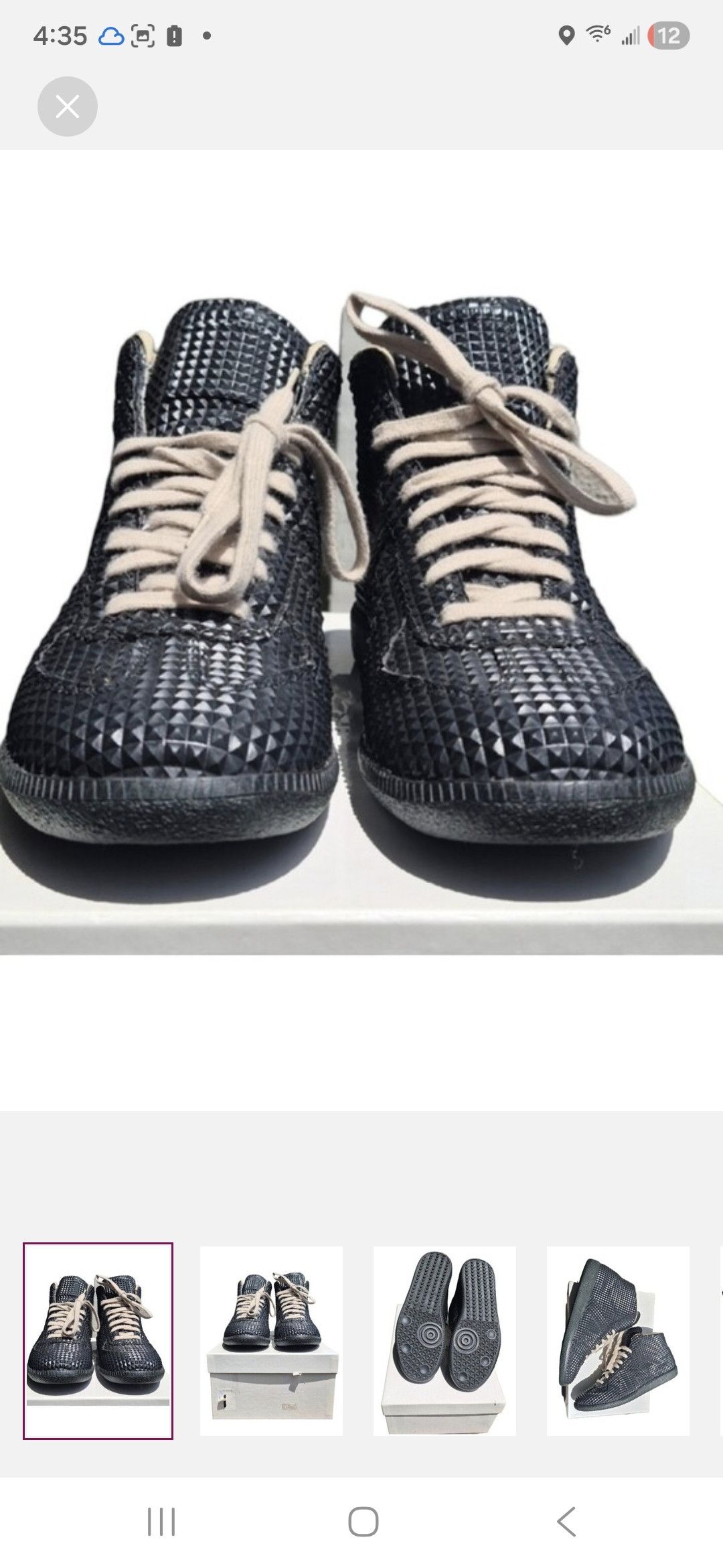 Maison Margiela Maison Margiela Studded Pyramid Gat High Top Sneakers Size US 10 / EU 43 - 1 Thumbnail