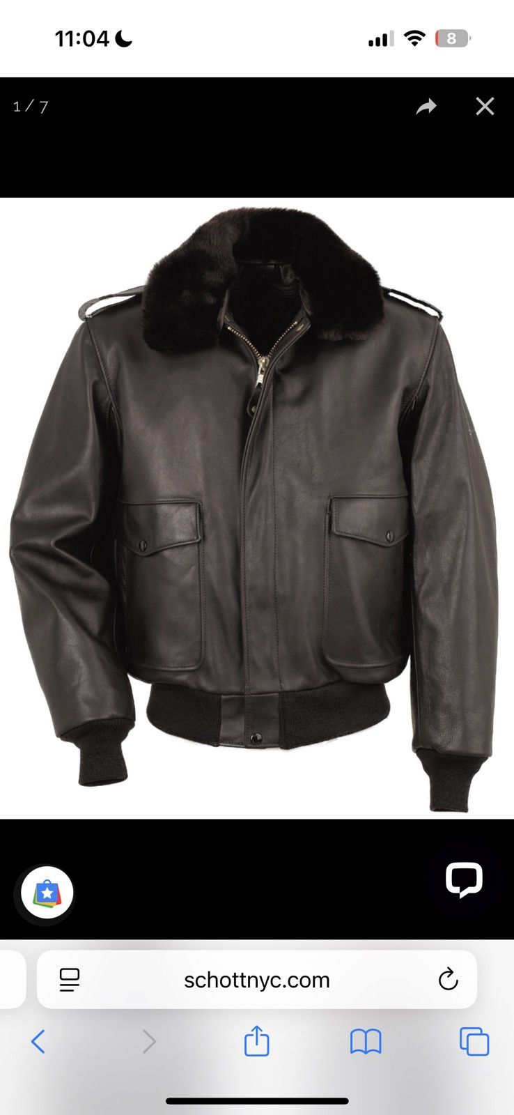 Schott Schott A2 Naked Cowhide Leather Flight Jacket Size US S / EU 44-46 / 1 - 4 Thumbnail