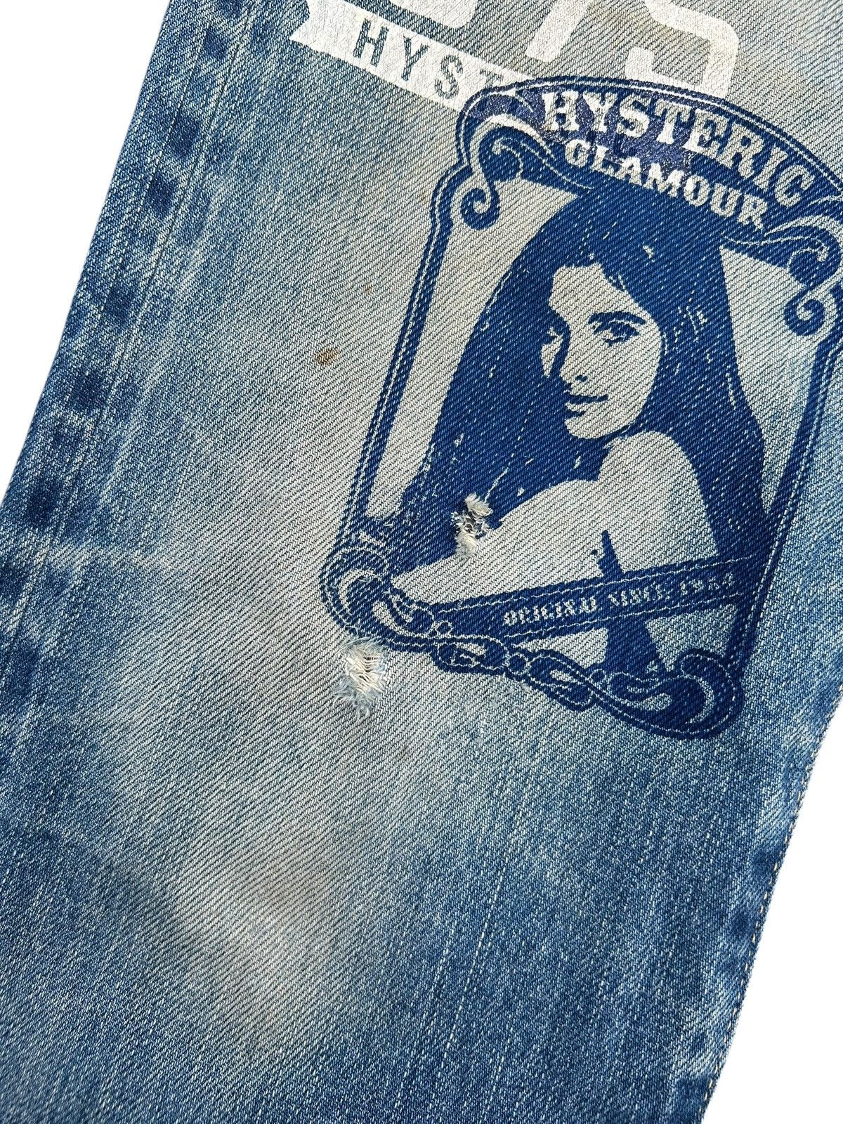 Hysteric Glamour Hysteric Glamour Selvedge studded Distressed Denim Jeans ☠️🎌 Size US 32 / EU 48 - 8 Thumbnail