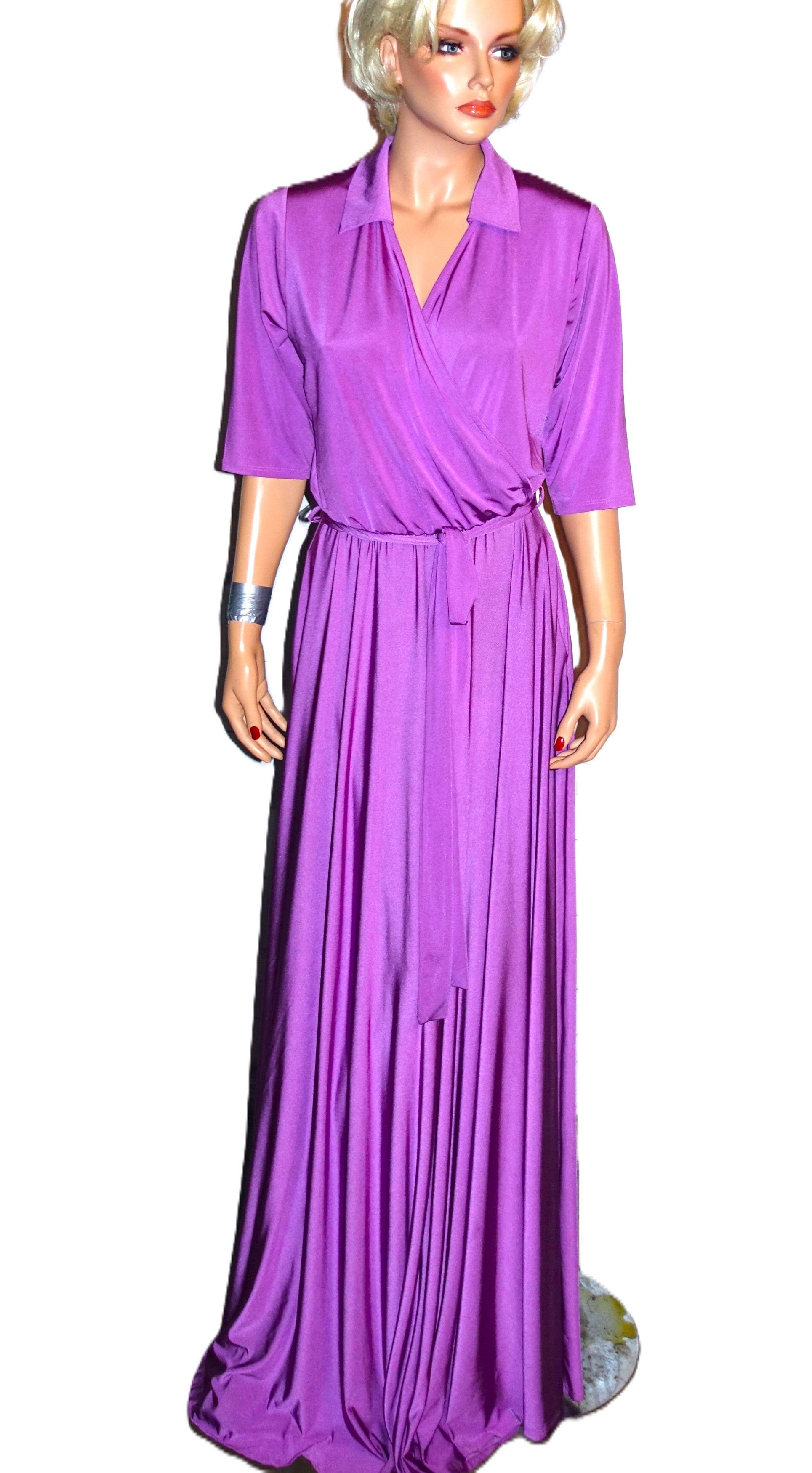 Other Sexy Diva Fuchsia Faux Wrap Maxi Dress 1XL Size XL / US 12-14 / IT 48-50 - 1 Thumbnail