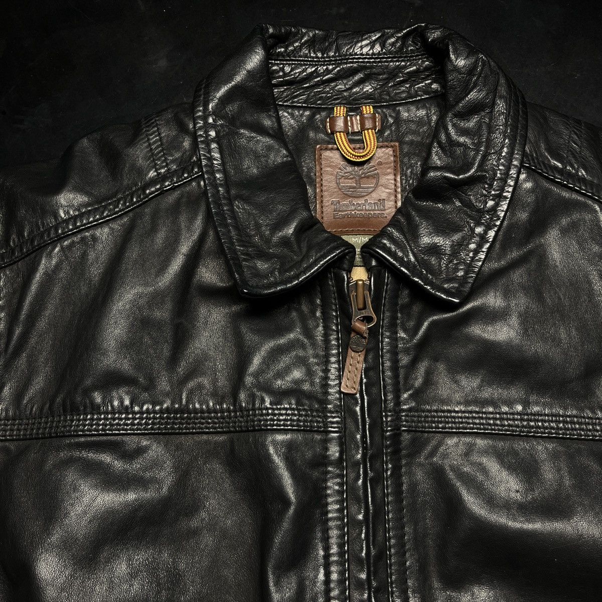 Timberland Timberland Earthkeepers Collared Zip-up Cow Leather Jacket Size US L / EU 52-54 / 3 - 2 Thumbnail