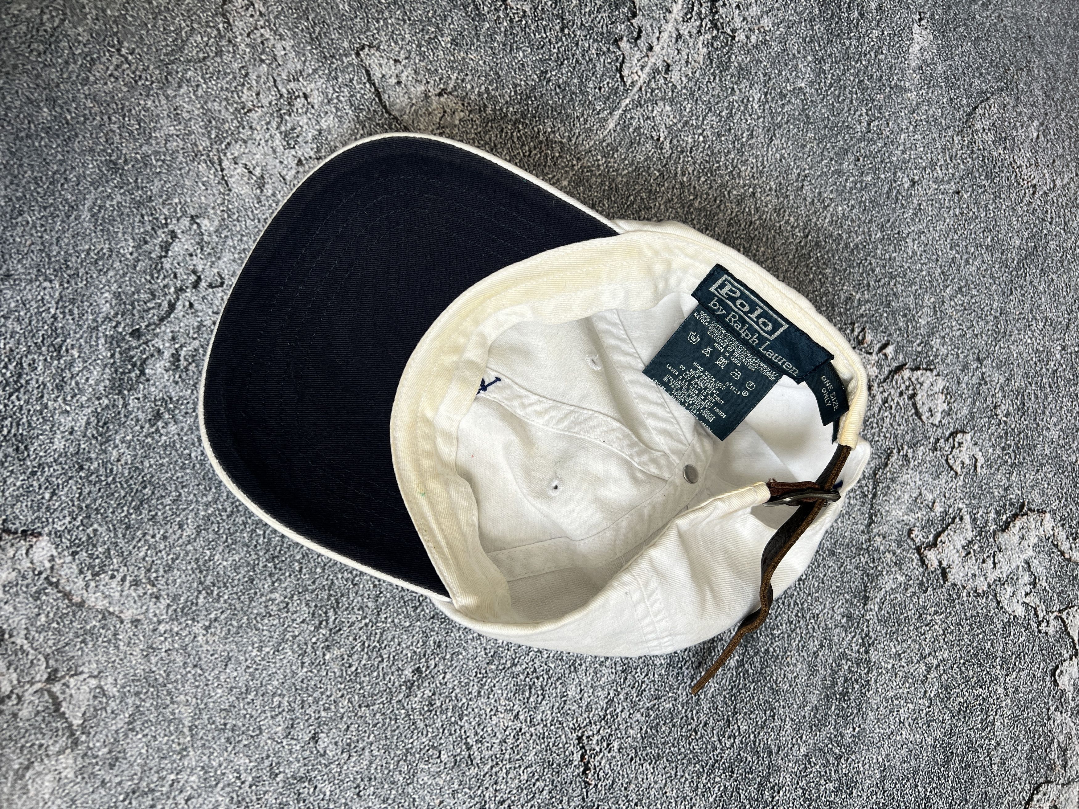 Polo Ralph Lauren Vintage polo ralph lauren cap hat white leather belt Size ONE SIZE - 8 Thumbnail