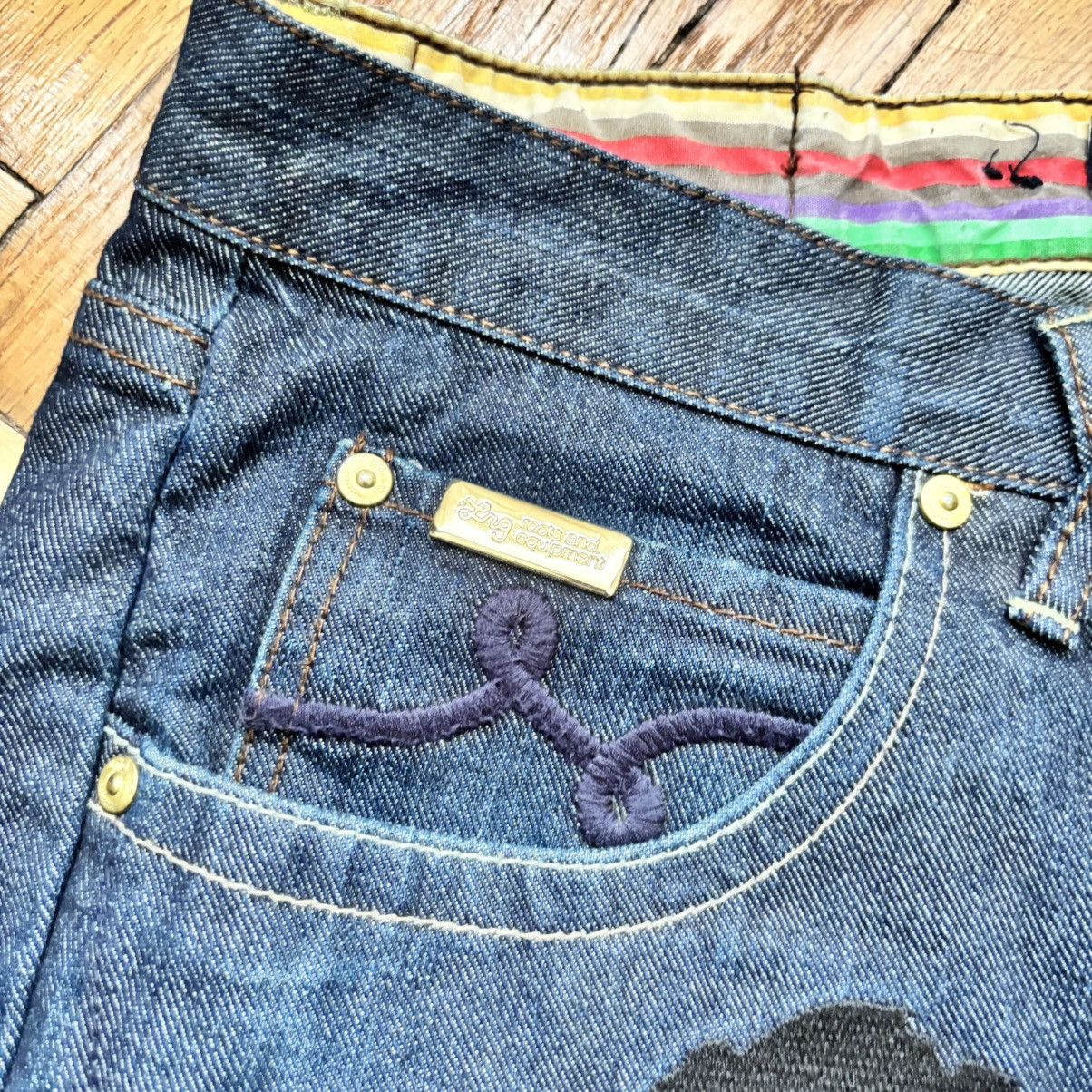 Vintage Last Drop‼️ Vintage Y2K LRG Baggy Dark Blue Denim Jeans Size US 38 / EU 54 - 8 Thumbnail