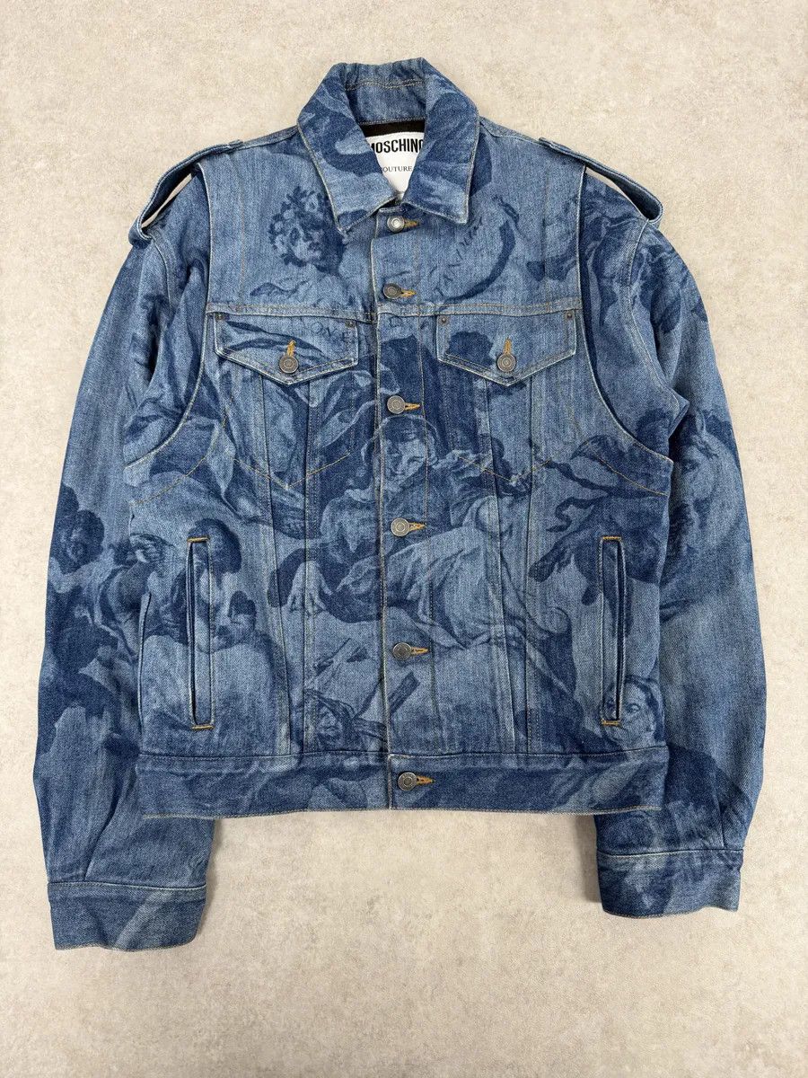 Moschino FW2017 Moschino Tattooed Horse Print Blue Denim Jacket Size US M / EU 48-50 / 2 - 9 Thumbnail