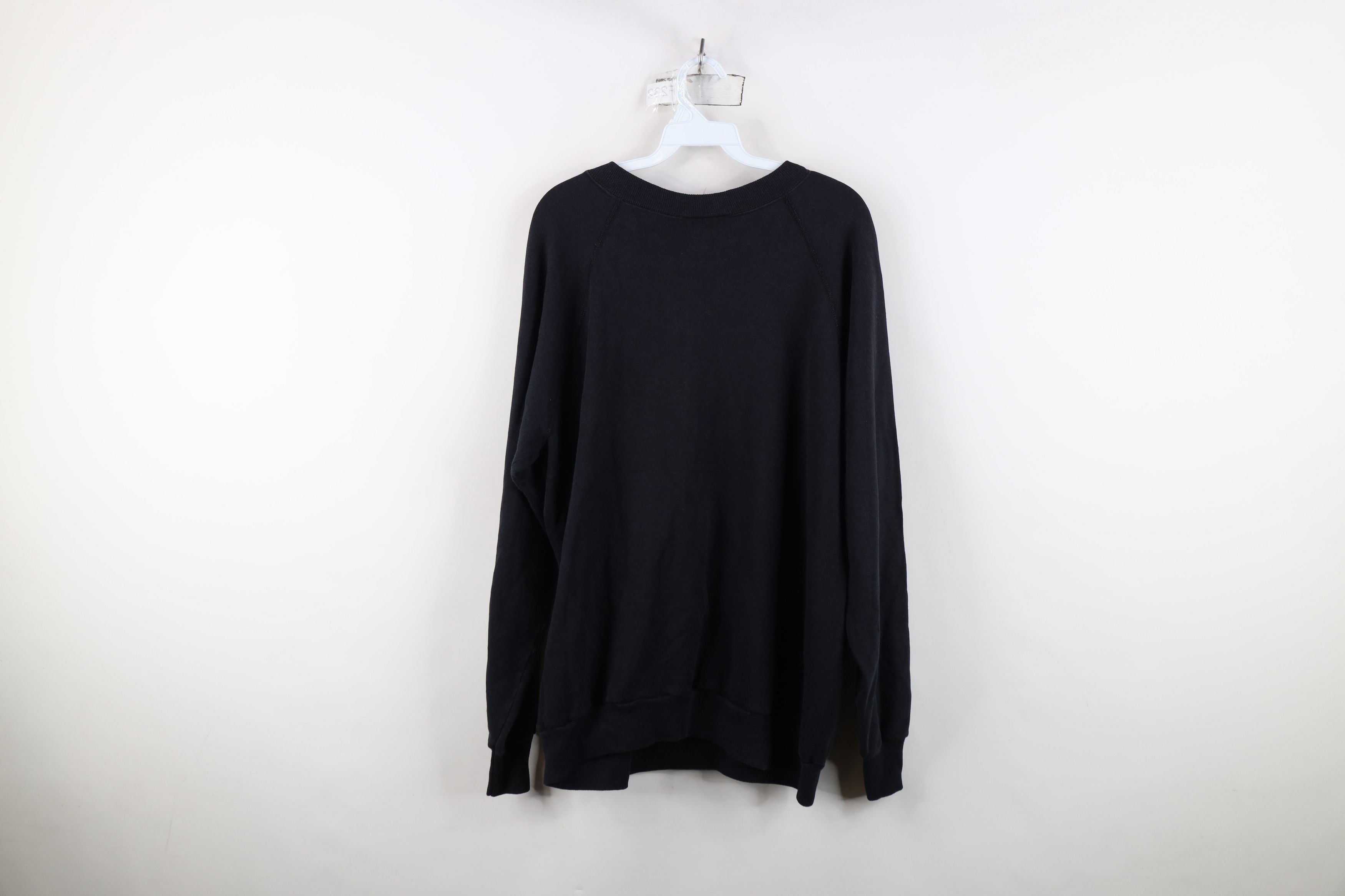 Vintage Vintage 80s 90s Streetwear Crewneck Sweatshirt Black USA Size US XXL / EU 58 / 5 - 11 Thumbnail