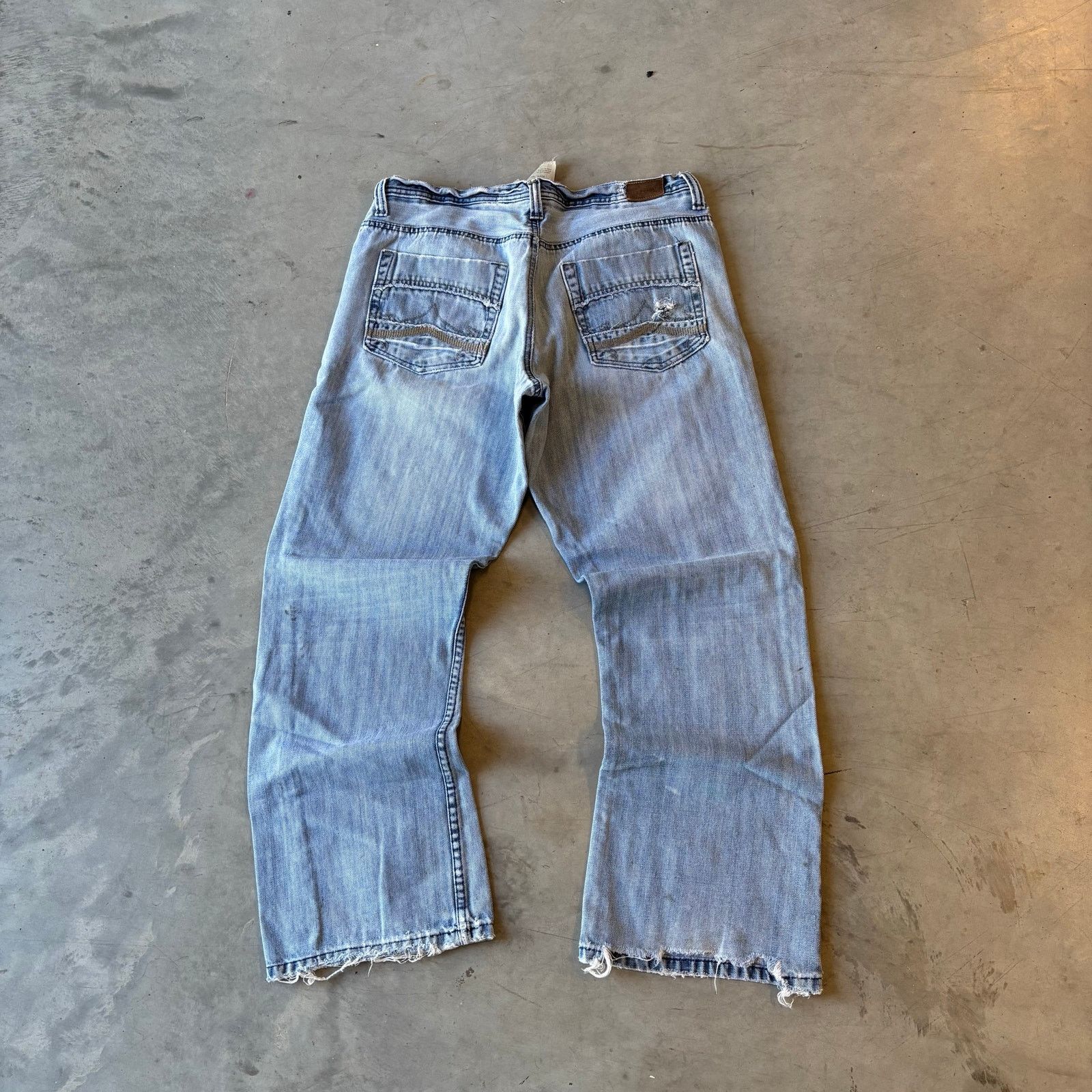 Vintage y2k faded washed bootcut flared distressed jeans Size US 34 / EU 50 - 2 Thumbnail