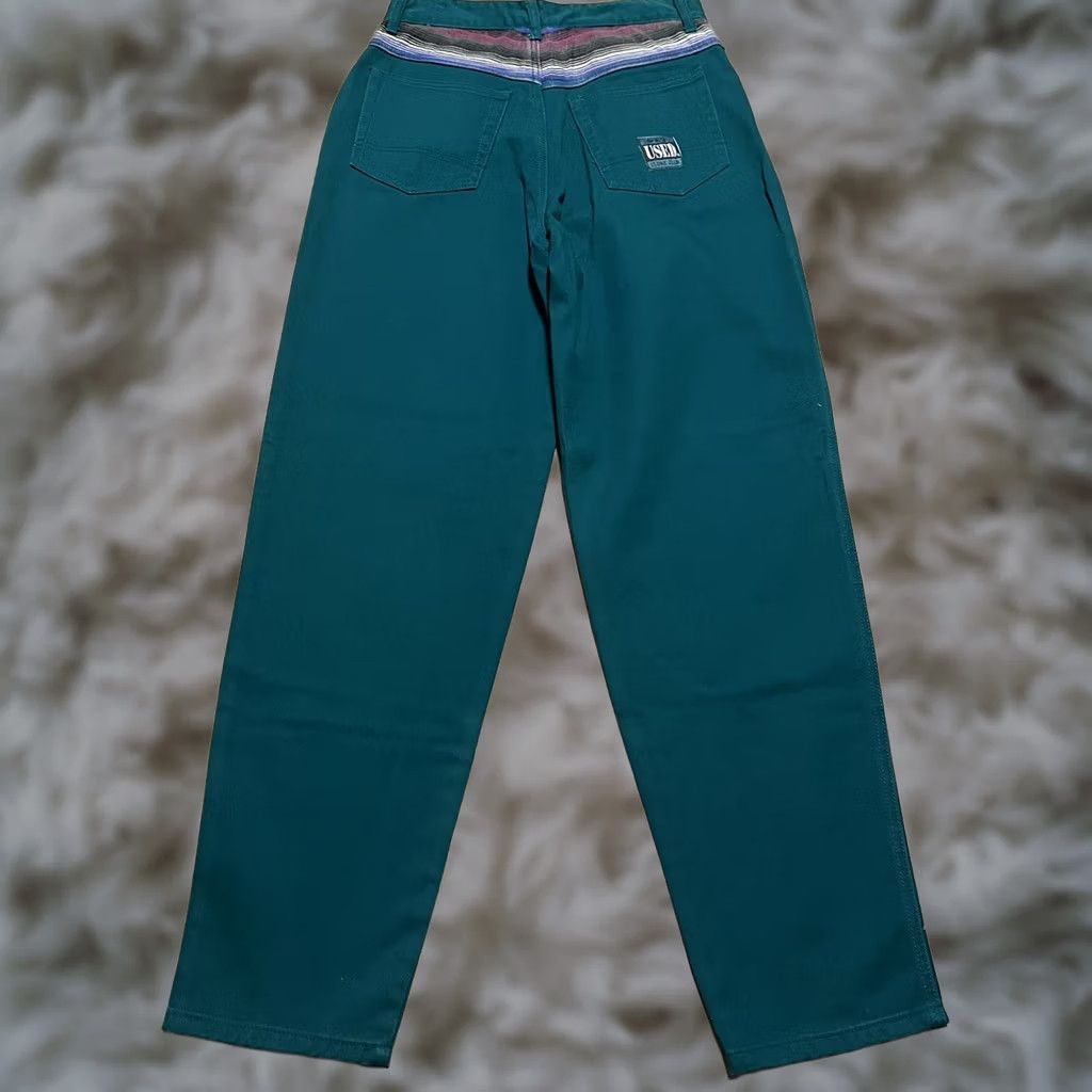Denime VINTAGE Get Used Jeans Womens 32x31 NOS Aztec Blanket Hip Hop Denim Shirt Size 24" / US 00 / IT 34 - 1 Thumbnail