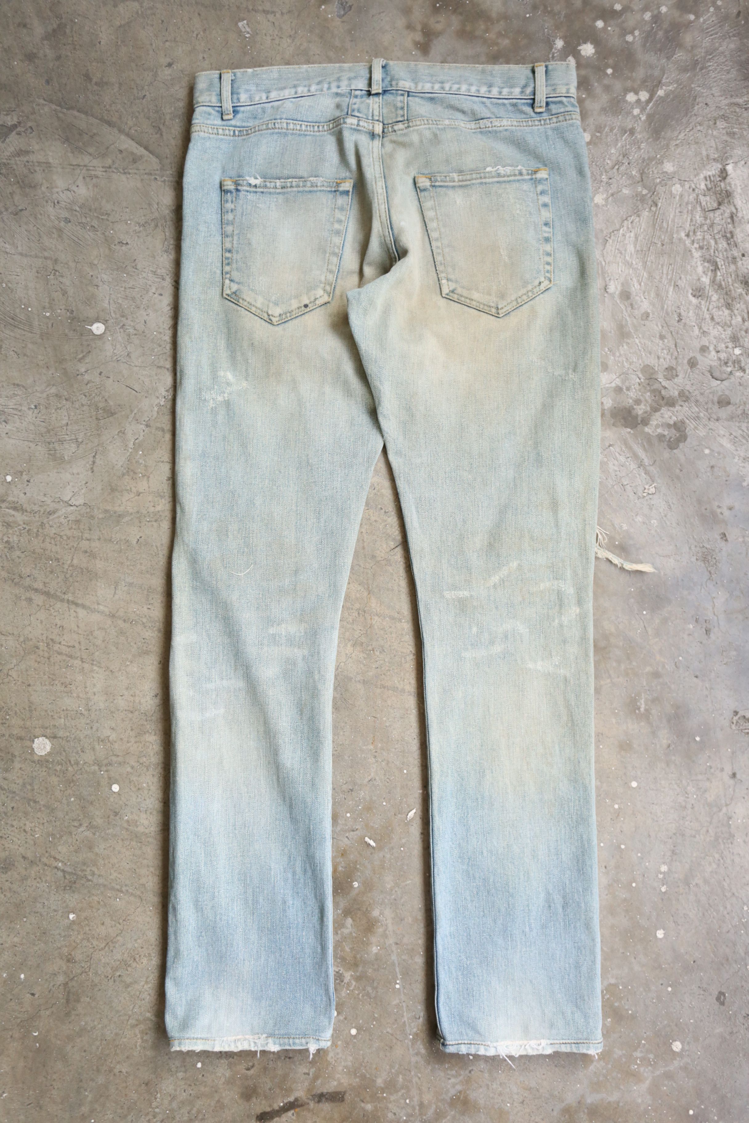 Saint Laurent Paris SLP - Hedi Slimane - F/W 14 - D01 Crash Denim Jean Size US 30 / EU 46 - 2 Thumbnail