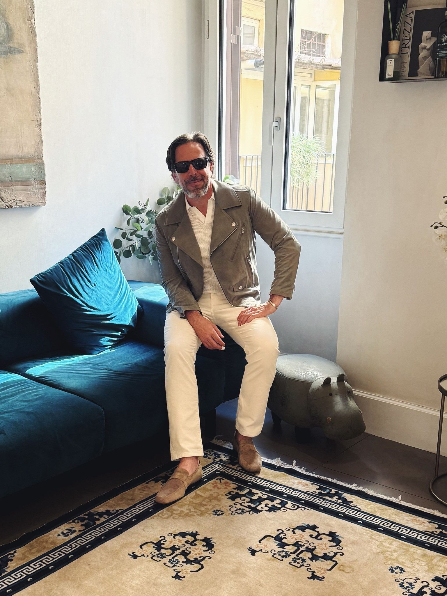 Brunello Cucinelli Fits 48-50, Effortless Cool $8,700 CUCINELLI Sage Biker Size US XS / EU 42 / 0 - 1 Thumbnail