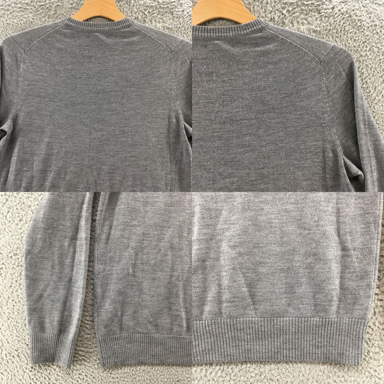 Banana Republic Banana Republic Sweater Mens L Gray Merino Extra Fine Wool Knitted Long Sleeve Size US L / EU 52-54 / 3 - 9 Thumbnail