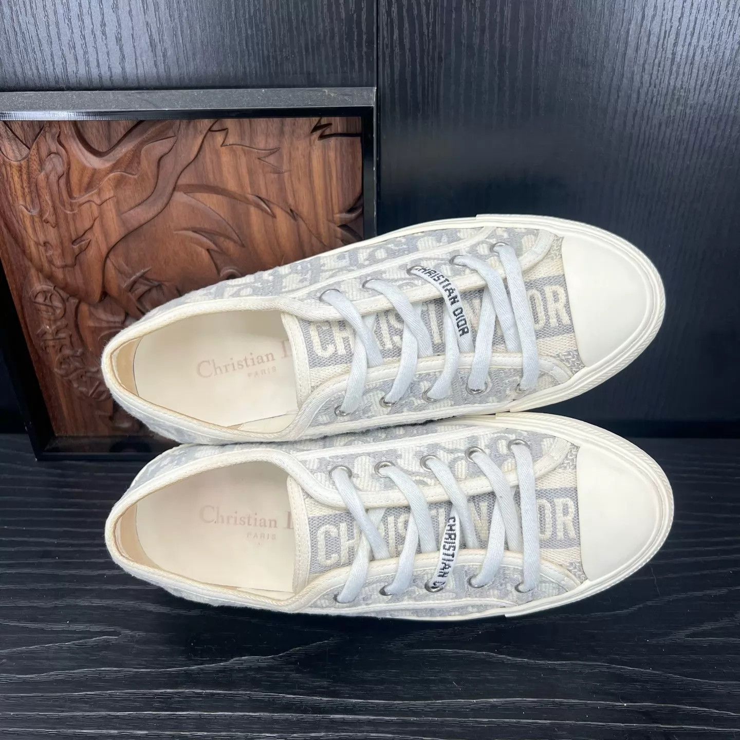 Dior DIOR Walk'n'Dior Gray Embroidered 37.5 Shoes Size US 7 / IT 37 - 5 Thumbnail