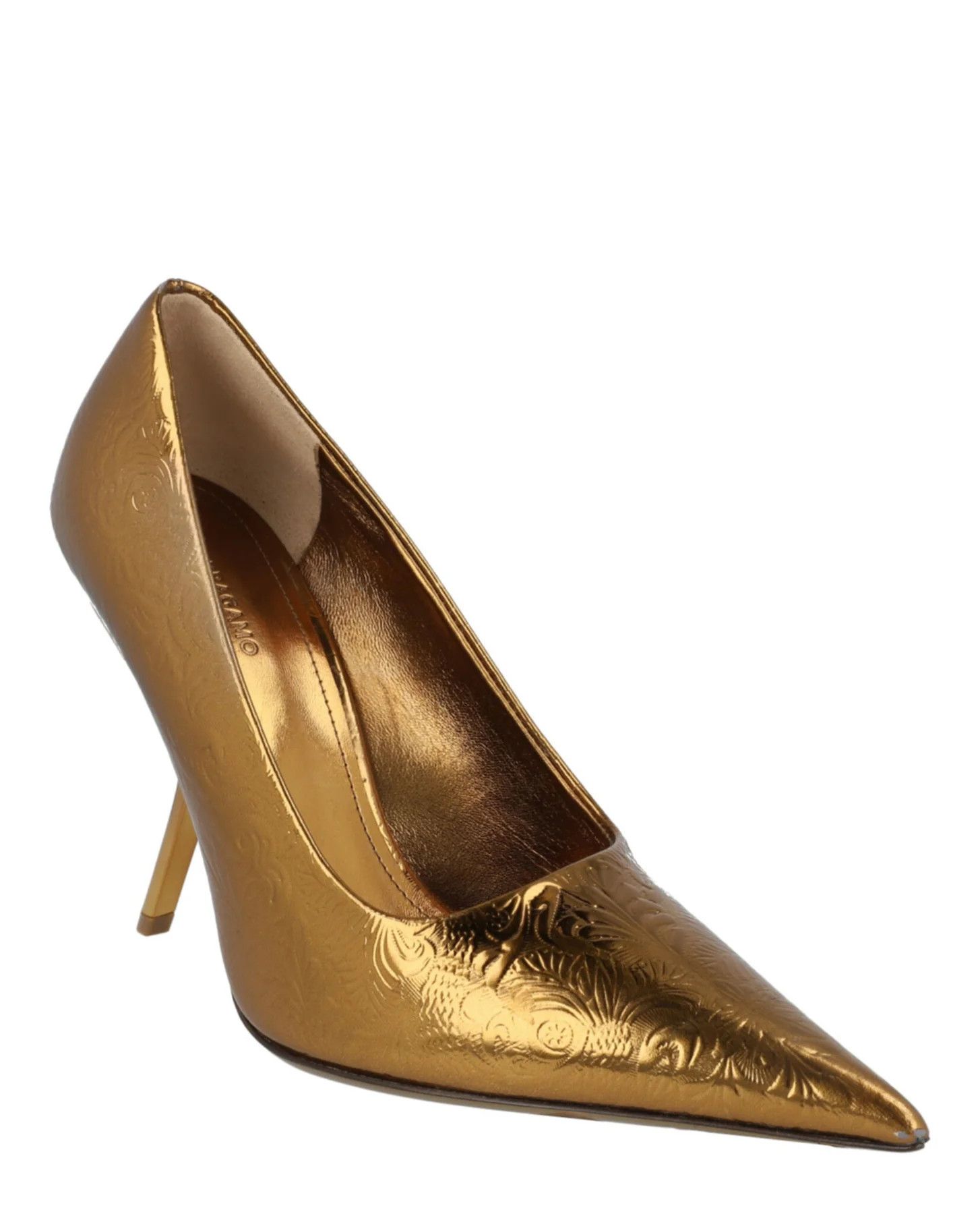 Salvatore Ferragamo o1y0426 Pumps in Gold Size US 7 / IT 37 - 2 Thumbnail