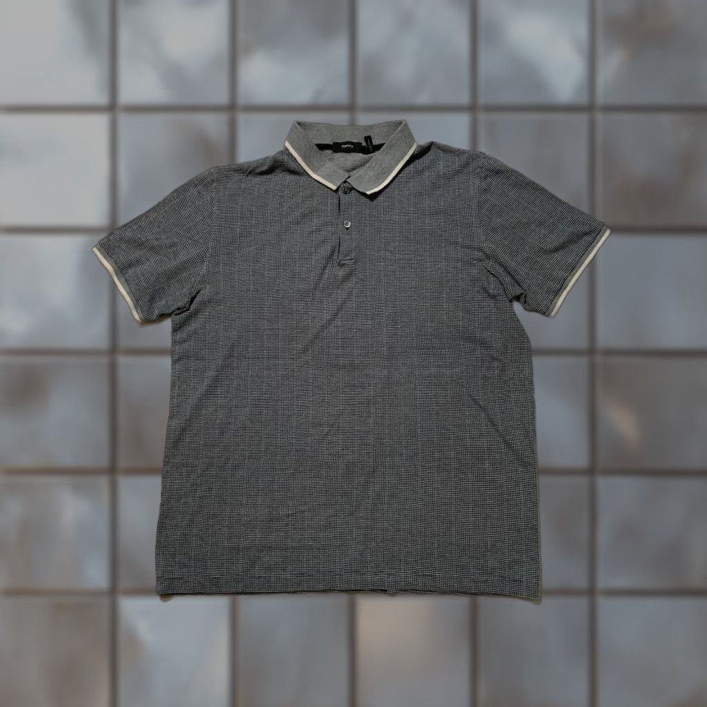 Theory Theory Jacquard Band Ticking Short Sleeve Mens Polo Shirt XL Multicolor Polo Shirt Mens XL Jacquard Band Ticking Color: Multicolor Size US XL / EU 56 / 4 - 1 Thumbnail