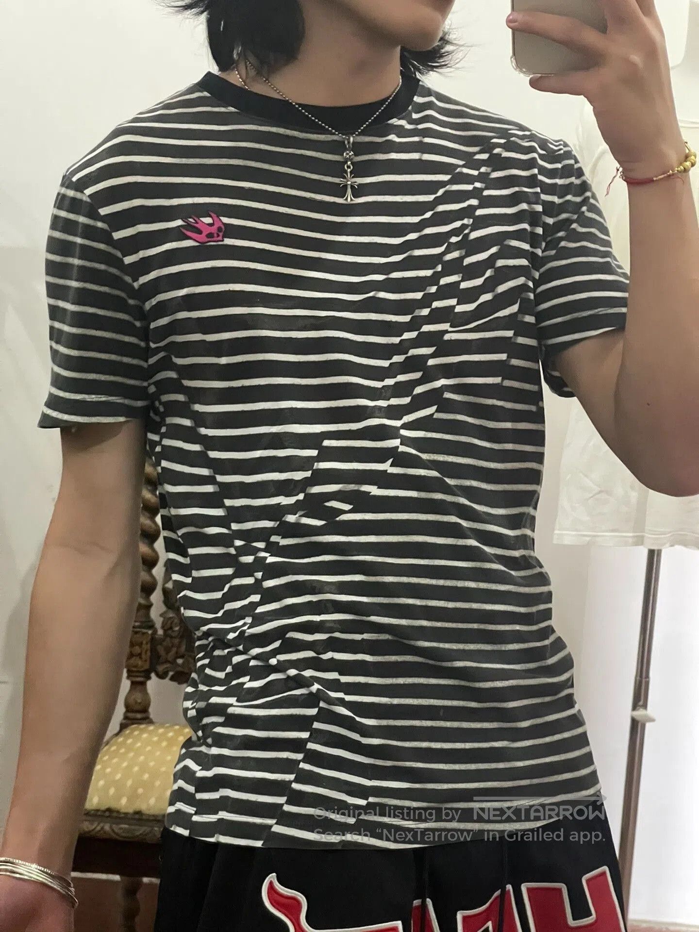 Alexander McQueen Alexander McQueen Short Sleeve Striped Top. Size US M / EU 48-50 / 2 - 7 Thumbnail