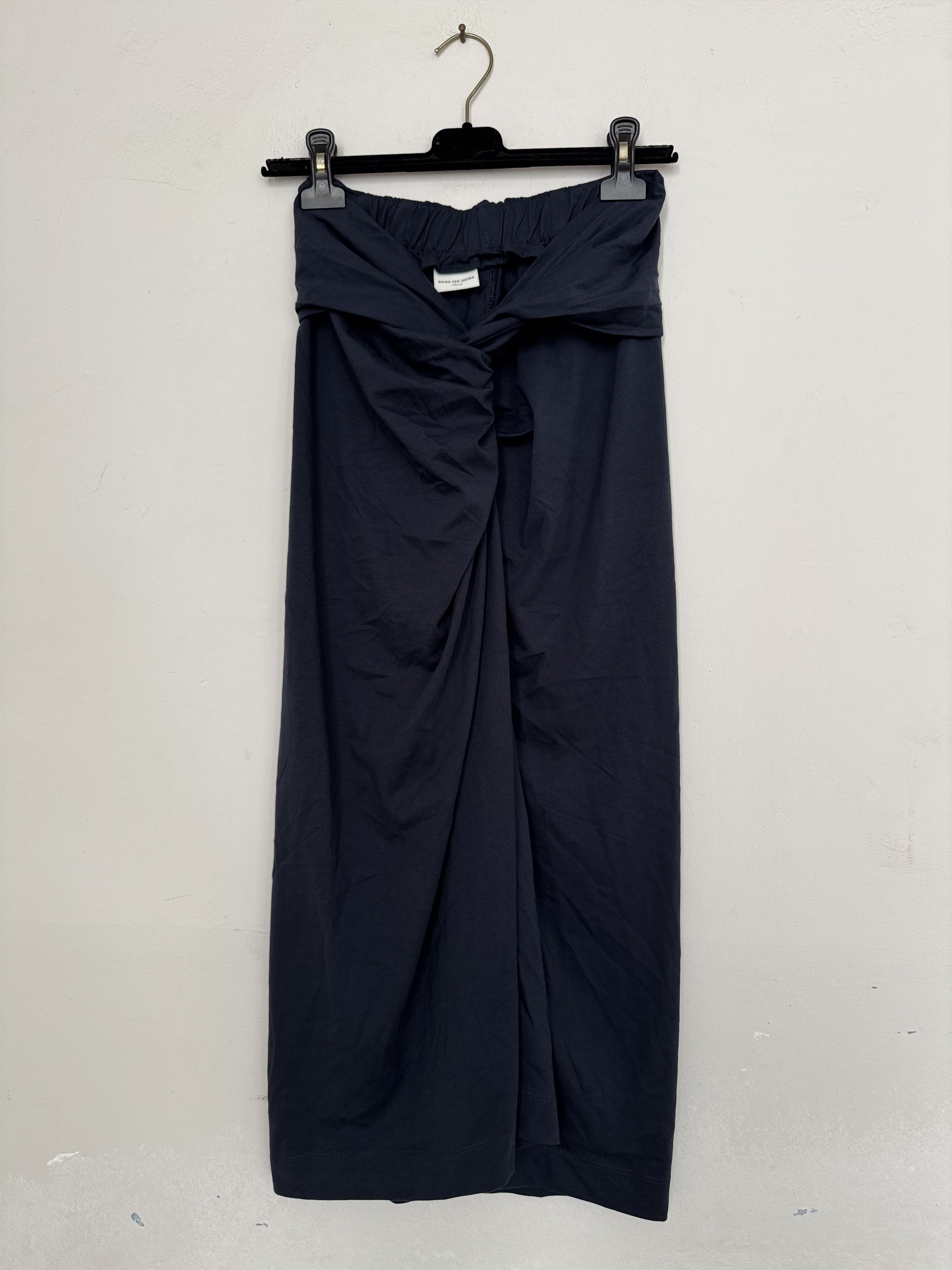 Dries Van Noten Draped Black Maxi Wrap Skirt Size 26" / US 2 / IT 38 - 1 Thumbnail