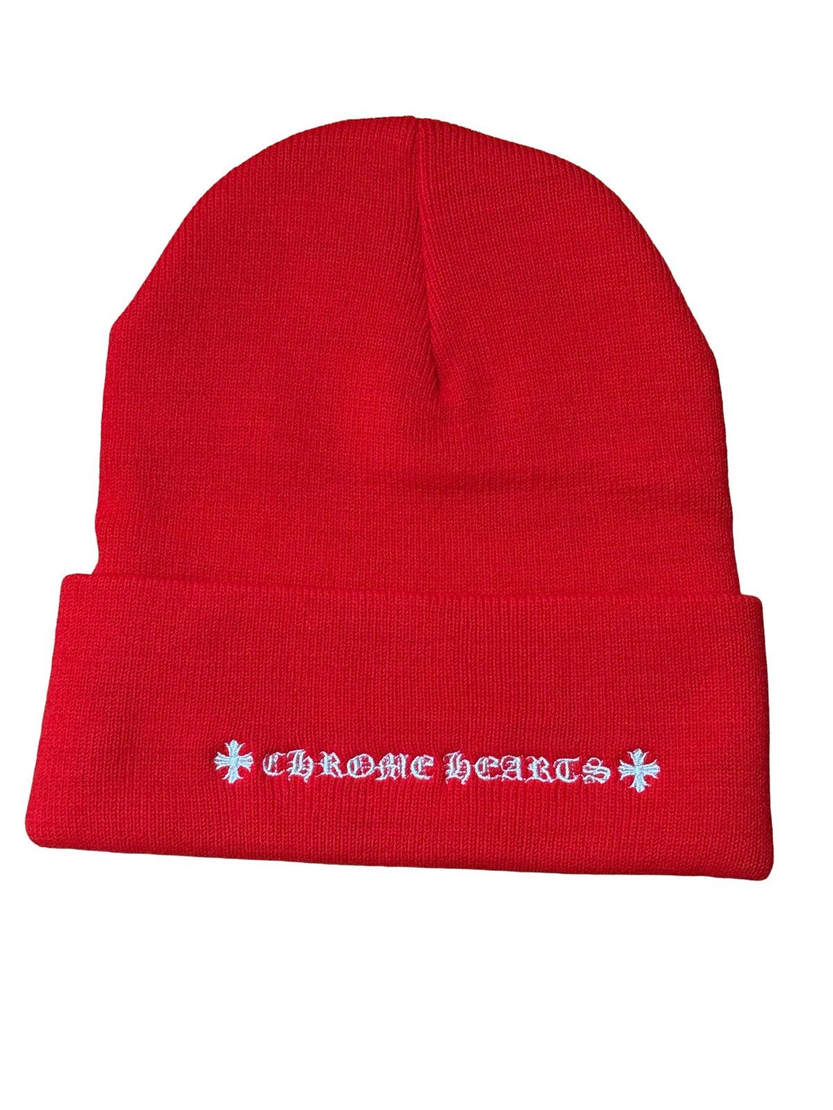 Chrome Hearts Chrome Hearts Red Beanie Size ONE SIZE - 2 Thumbnail