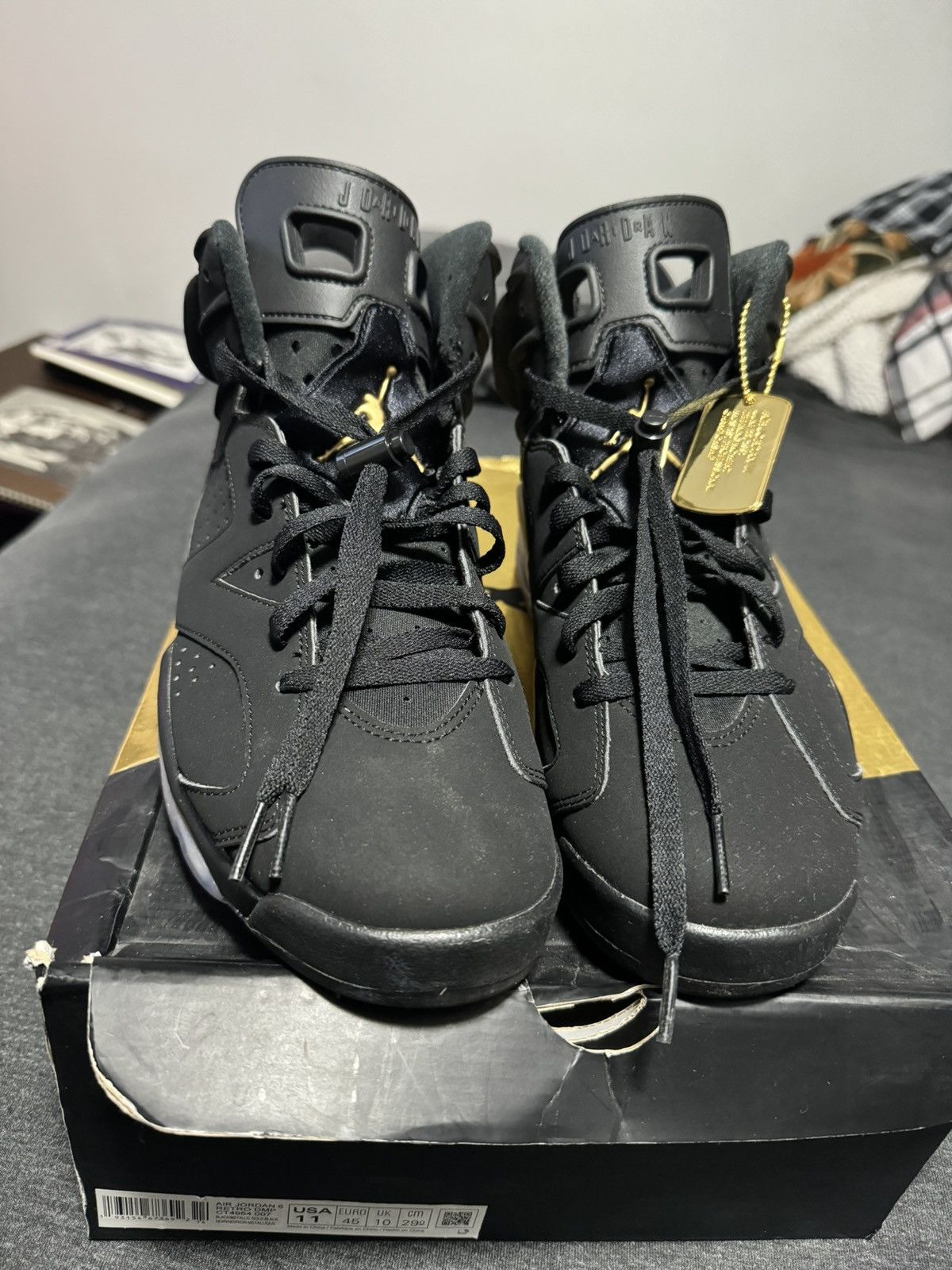 image of Jordan Nike Dmp 6S Shoes in Black, Men's (Size 11)