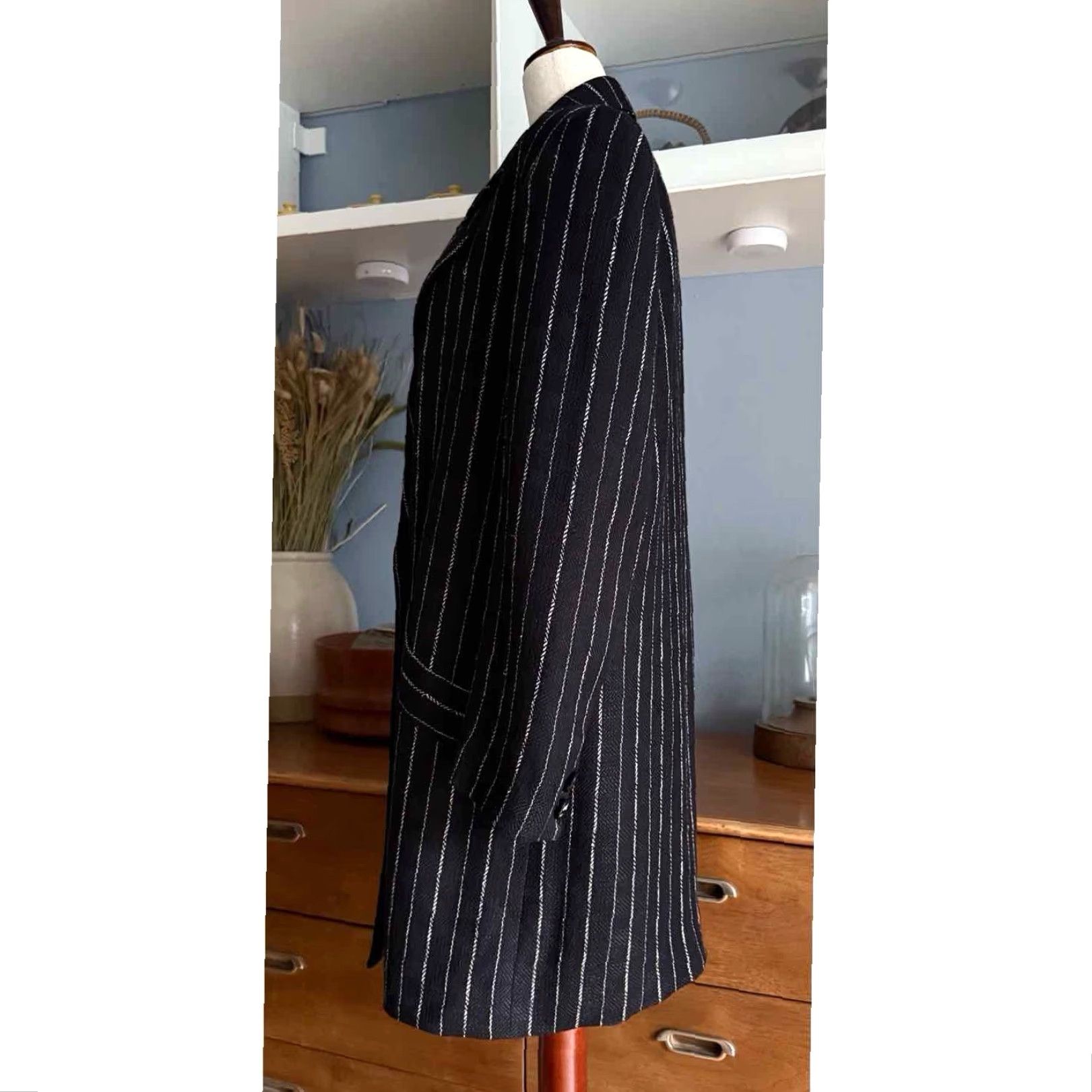 Vintage VINTAGE Lilli Ann Adolph Schuman Tweed Jacket Skirt Suit Black White Stripe L Size 36" / US 14 / IT 50 - 4 Thumbnail