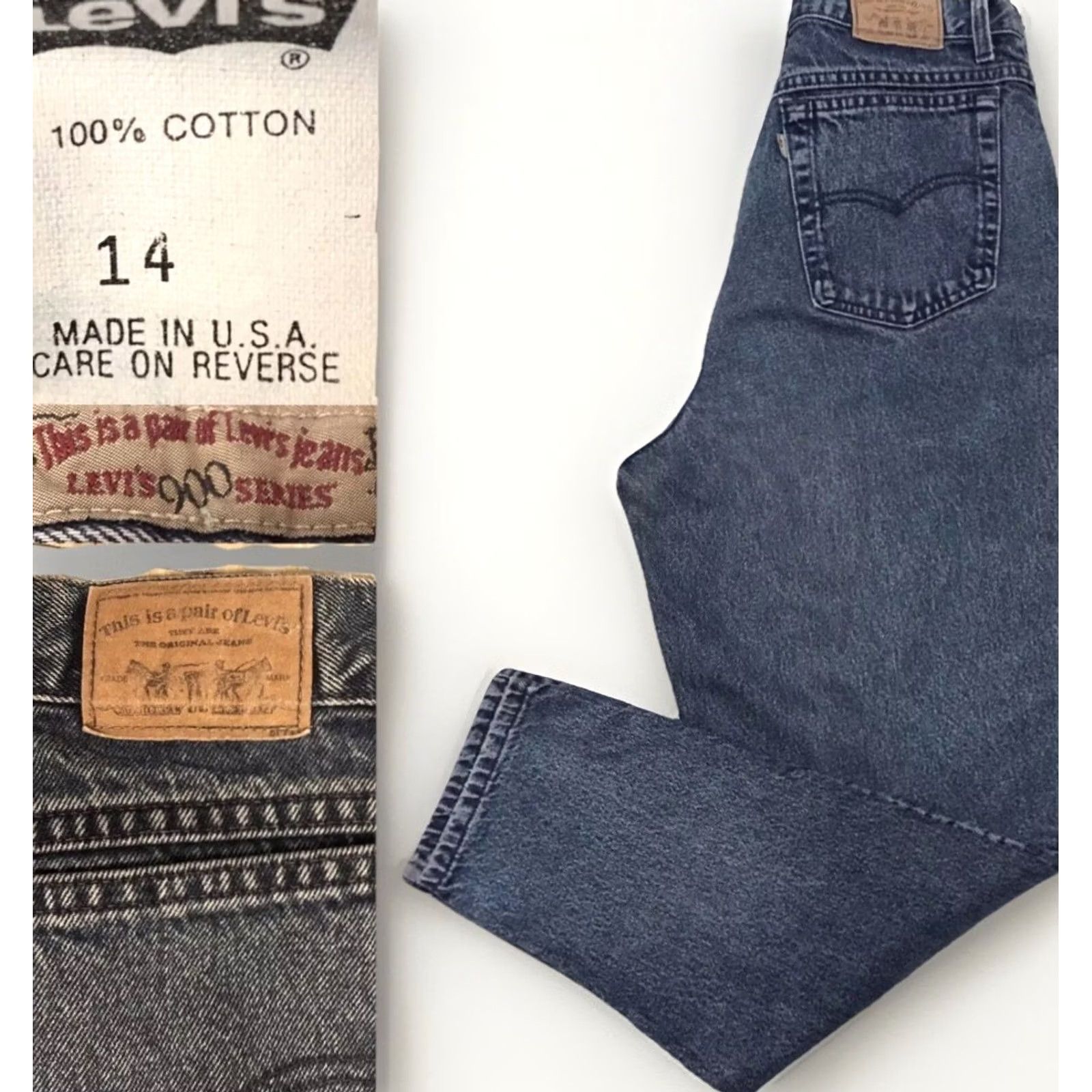 Levi's VINTAGE Levi’s 900 Series Jeans High Waist Tapered Leg 14 32 in Waist Mom Jeans Blue Denim USA Handcrafted Size 36" / US 14 / IT 50 - 2 Thumbnail