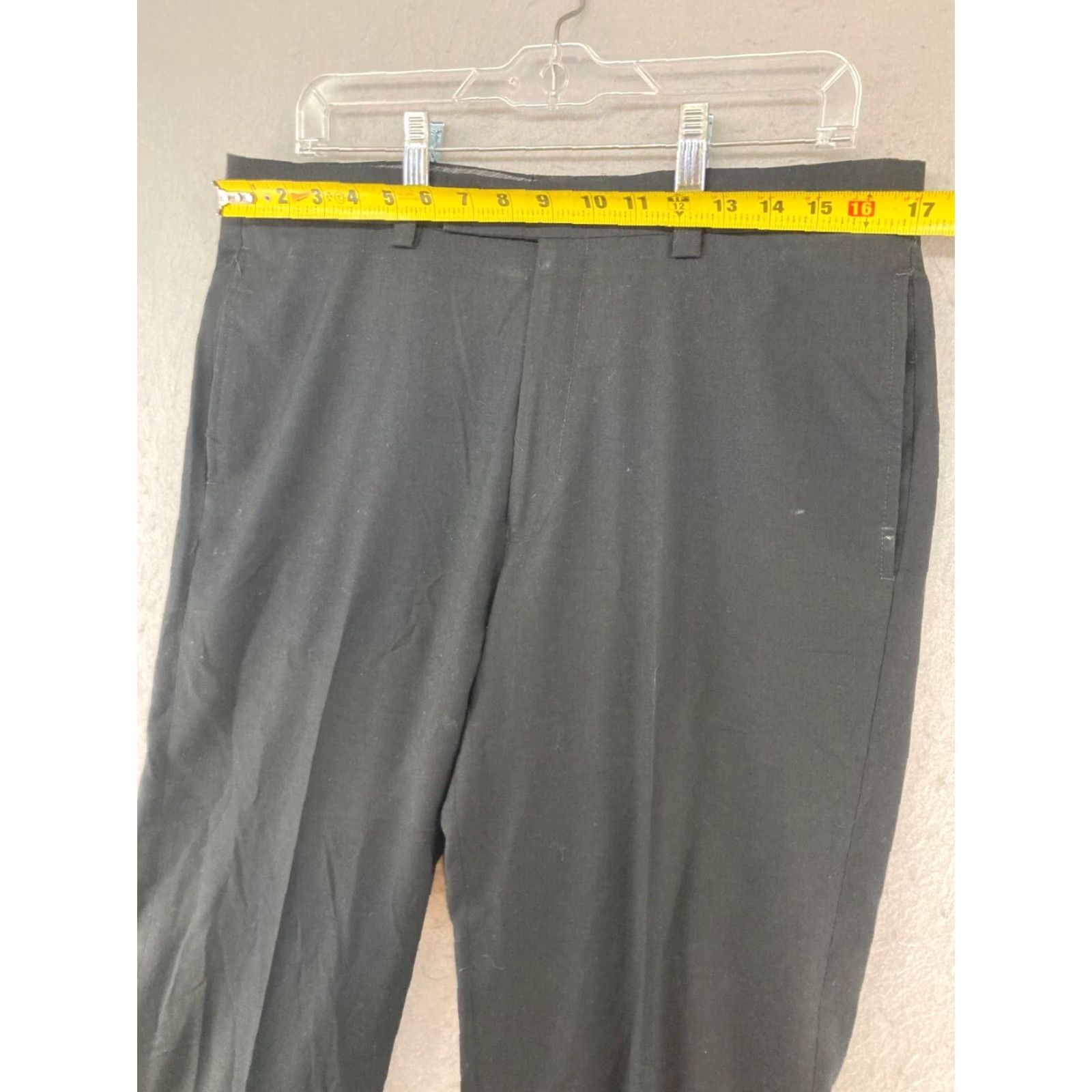 Calvin Klein Calvin Klein Mens Dress Pants 34x32 Black Straight Leg Size US 34 / EU 50 - 2 Thumbnail
