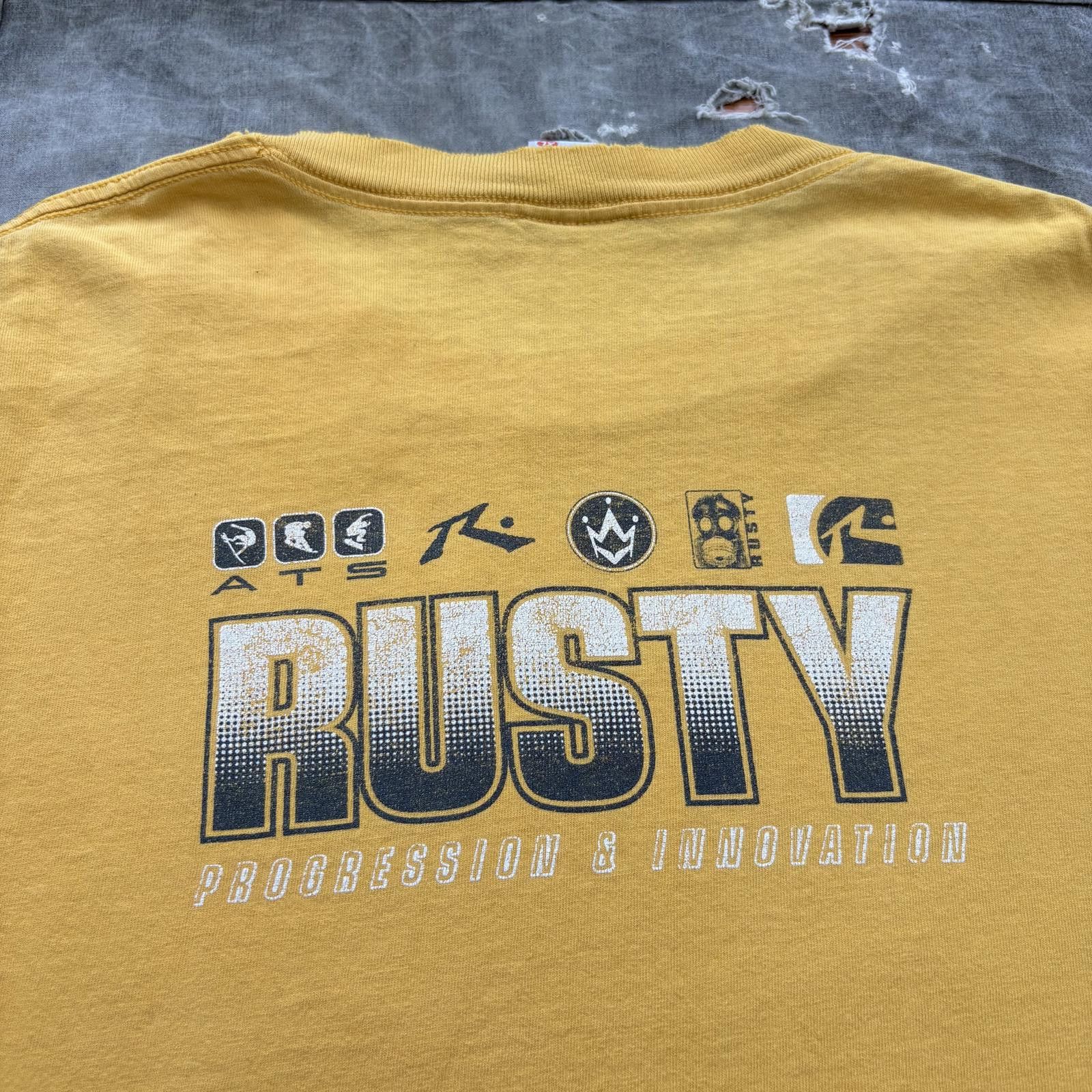 Rusty Vintage 90s Y2K Distressed Rusty Skate Surf Grunge Shirt Size US XL / EU 56 / 4 - 4 Thumbnail