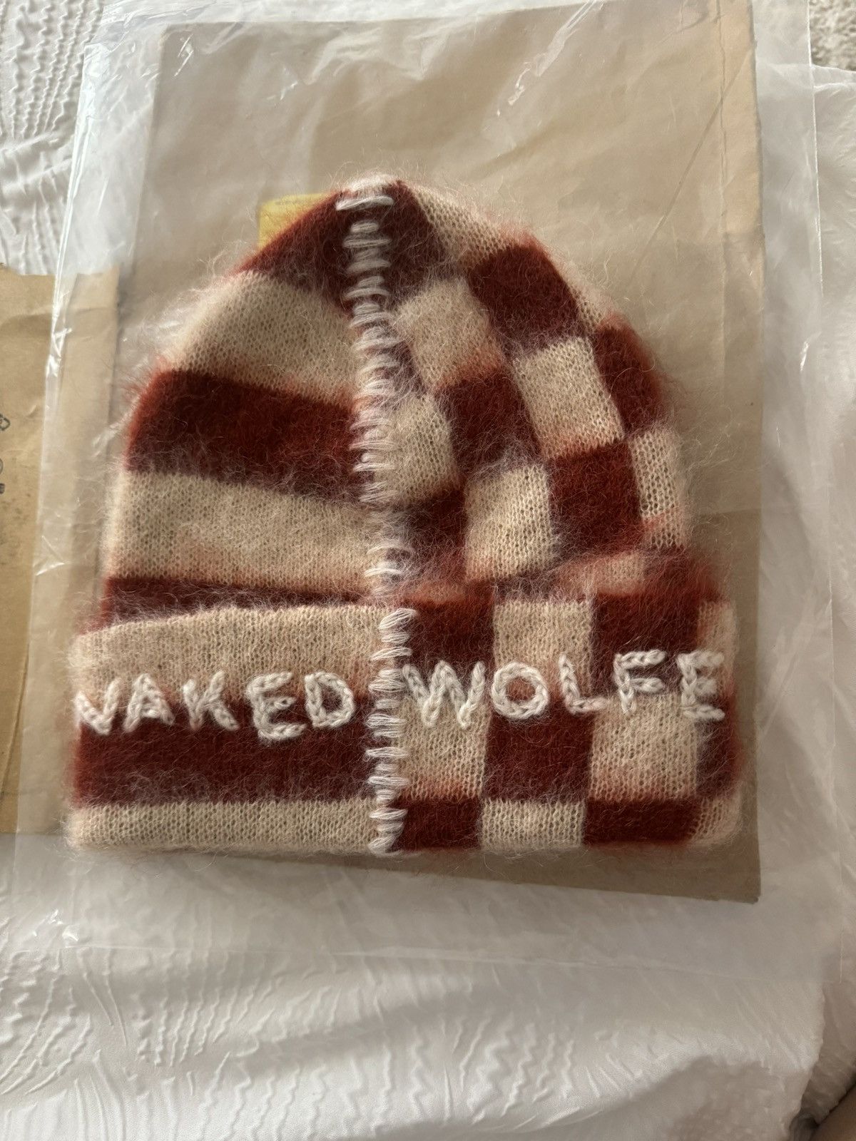 NAKED WOLFE SOLD - NAKED WOLFE MOHAIR KNIT BEANIE Size ONE SIZE - 1 Thumbnail