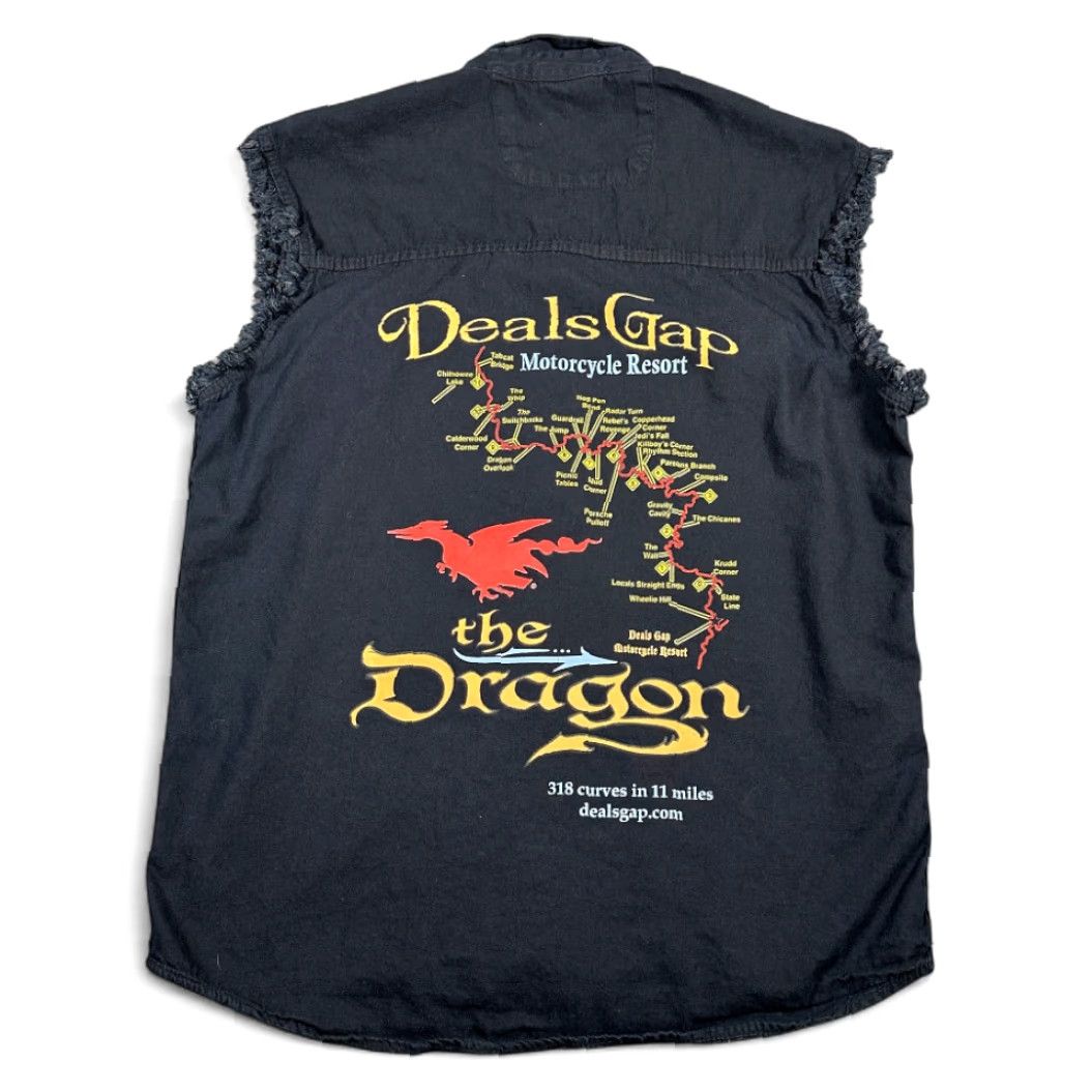 Gap VINTAGE Bikers Edge Dragon Deals Gap Shirt Adult MEDIUM Black 90s Motorcycle Rocker Moto Size US M / EU 48-50 / 2 - 2 Thumbnail