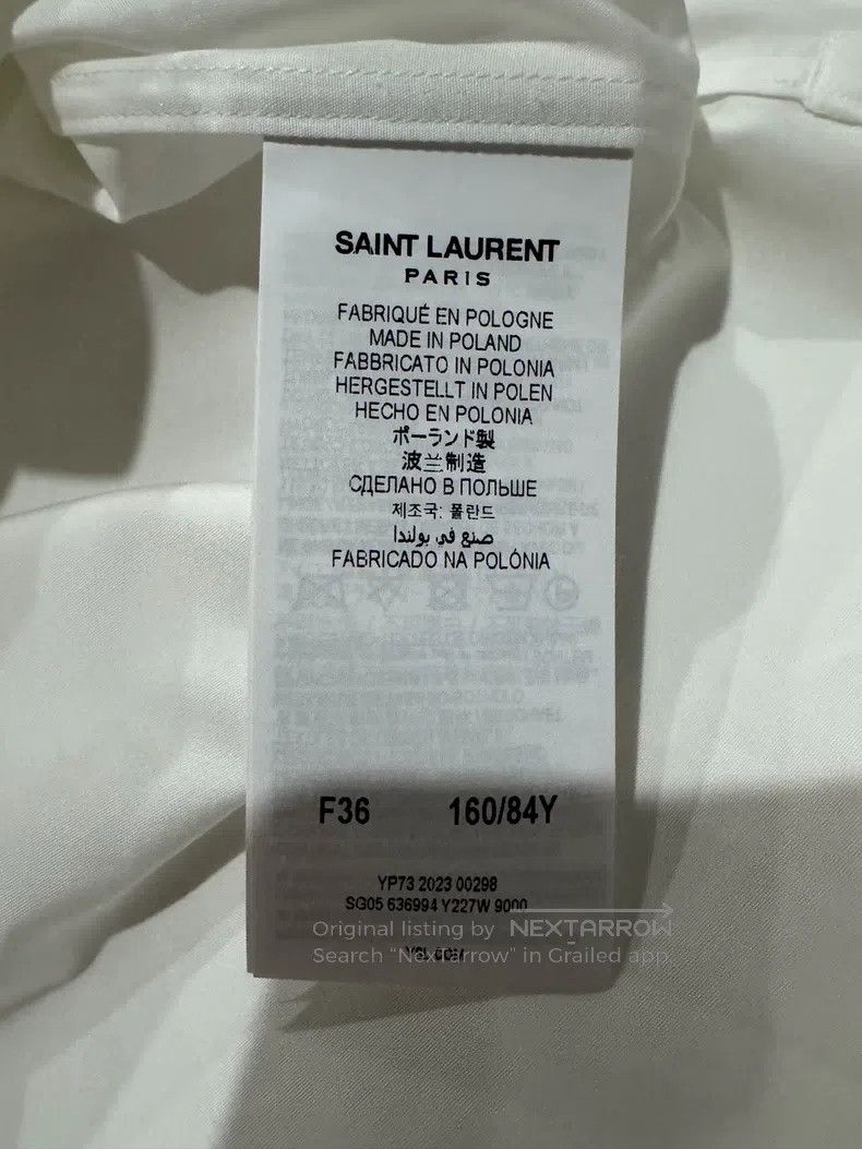 Saint Laurent Paris Saint Laurent Paris Pure White Shirt Size XS / US 0-2 / IT 36-38 - 3 Thumbnail