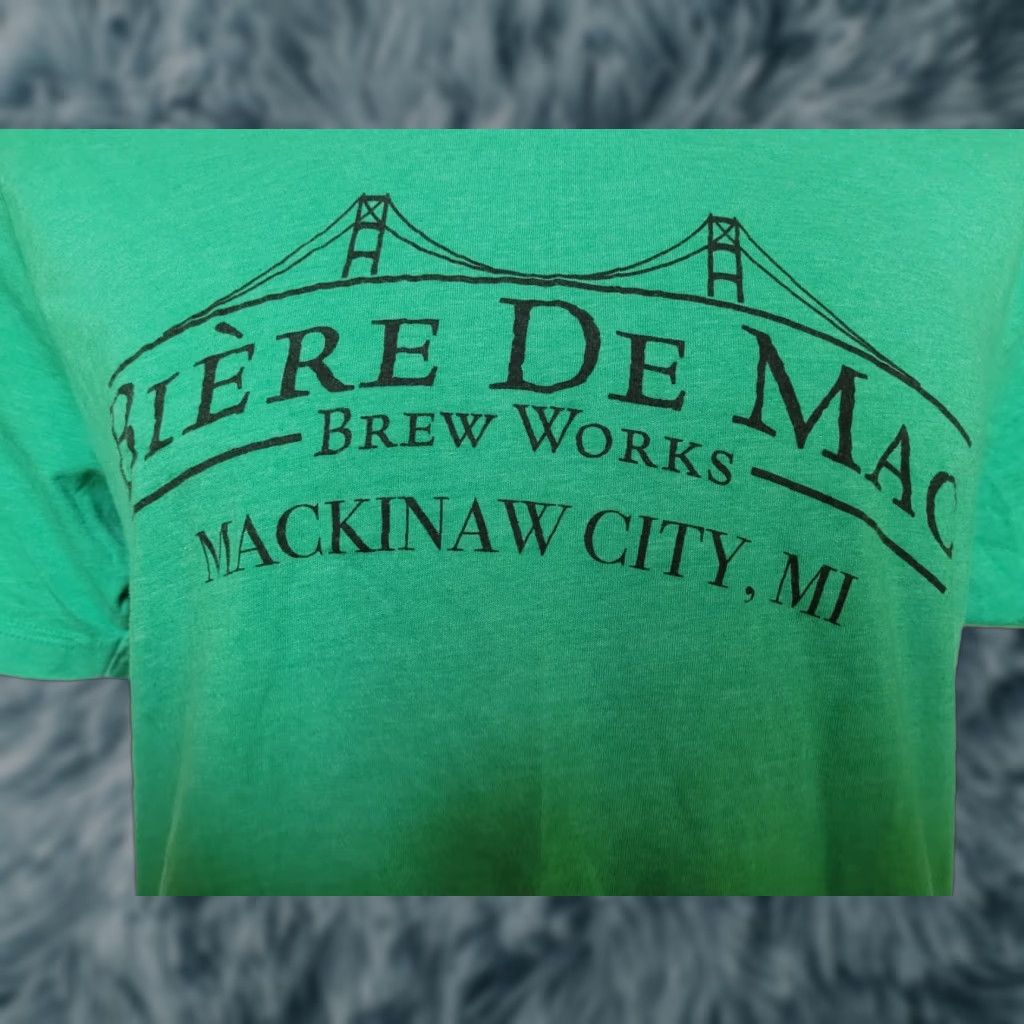 Vintage VINTAGE Biere De Mac Brew Works Mackinaw City MI T Shirt Large Green Crew Neck Short Sleeve Graphic Tee Beer Mens Size US L / EU 52-54 / 3 - 1 Thumbnail