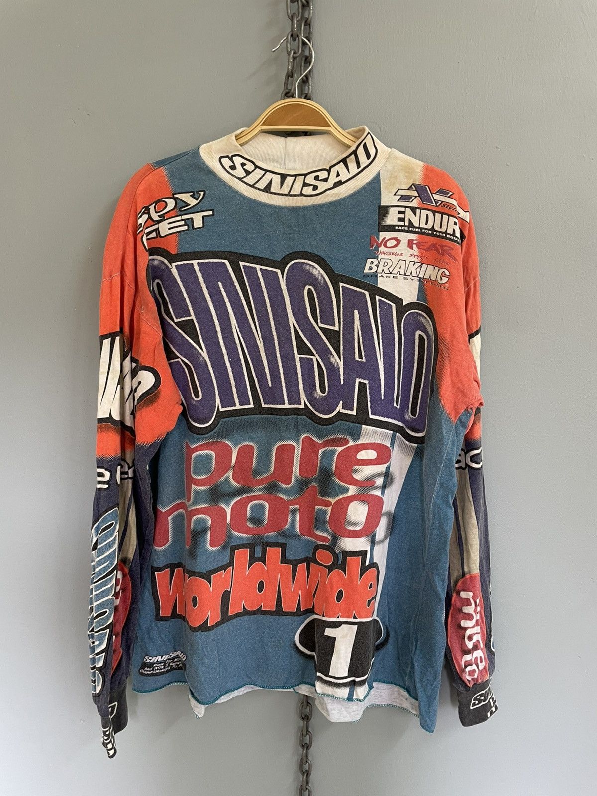 Vintage Sinisalo pure moto Worldwide motocross long sleeve