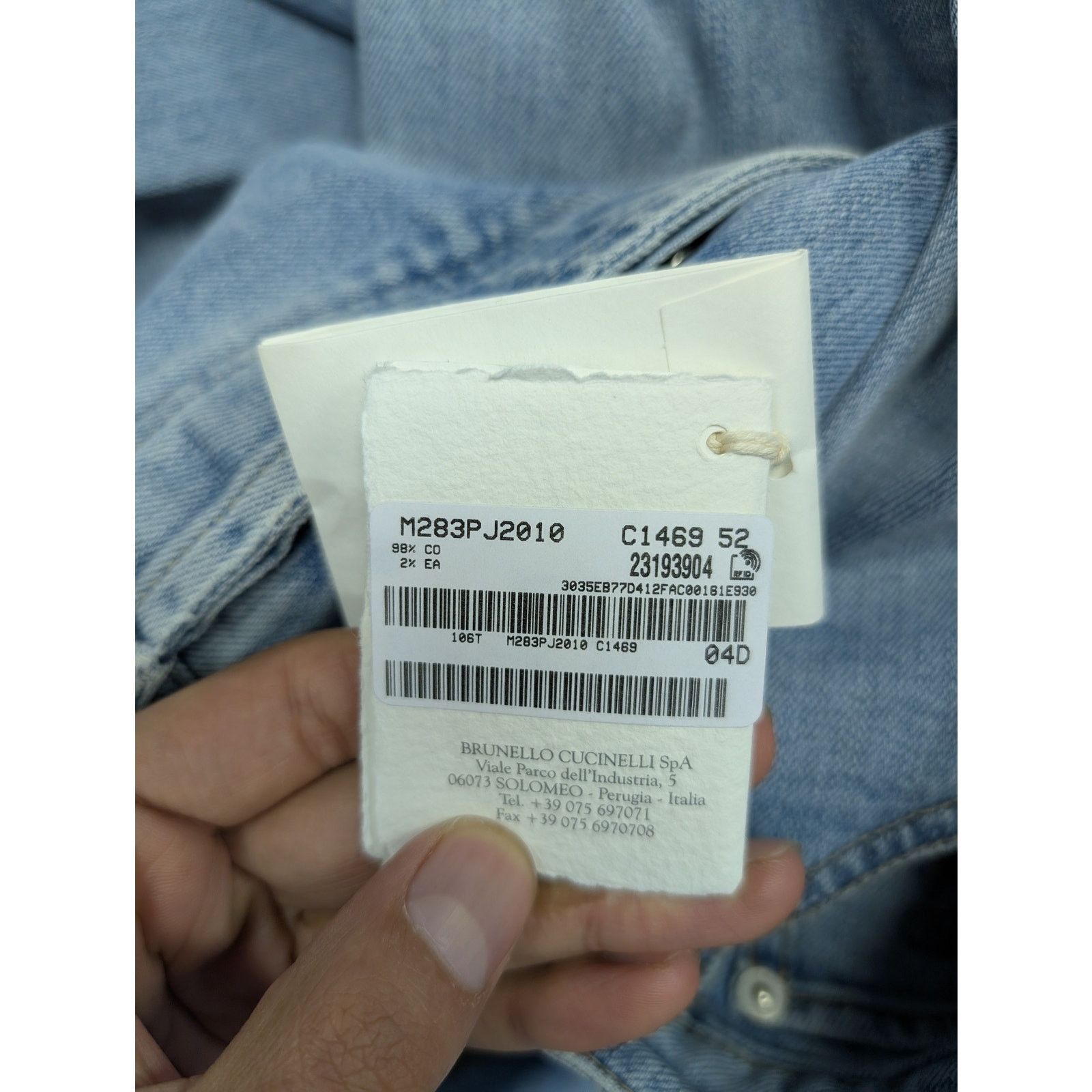 Brunello Cucinelli o1rshd1 Skinny Fit Denim Jean in Blue Size US 36 / EU 52 - 18 Thumbnail