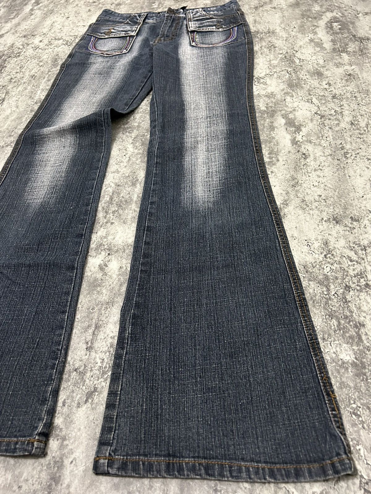 If Six Was Nine × Japanese Brand × Le Grande Bleu (L.G.B.) Turn Right Black Wash Flare Pants Size US 28 / EU 44 - 4 Thumbnail